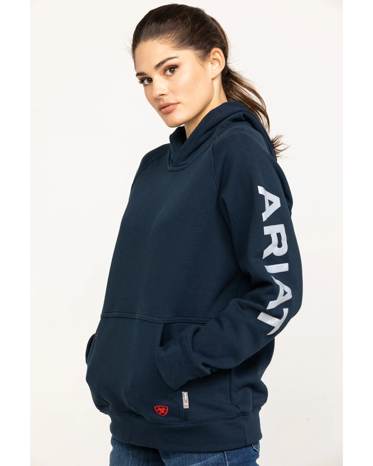 Ariat Women's FR Primo Fleece Logo Hooded Sweatshirt - Image 3