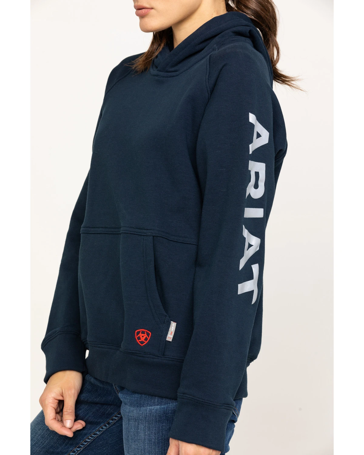 Ariat Women's FR Primo Fleece Logo Hooded Sweatshirt - Image 4