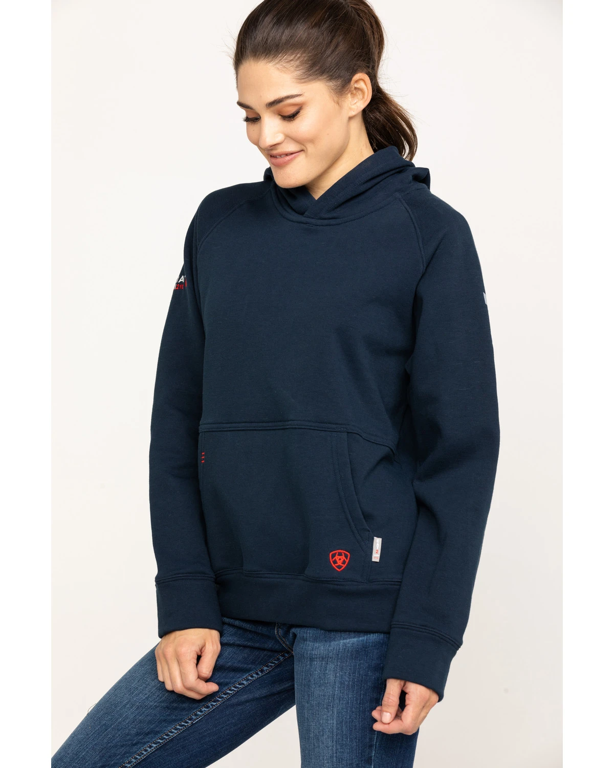 Ariat Women's FR Primo Fleece Logo Hooded Sweatshirt - Image 5