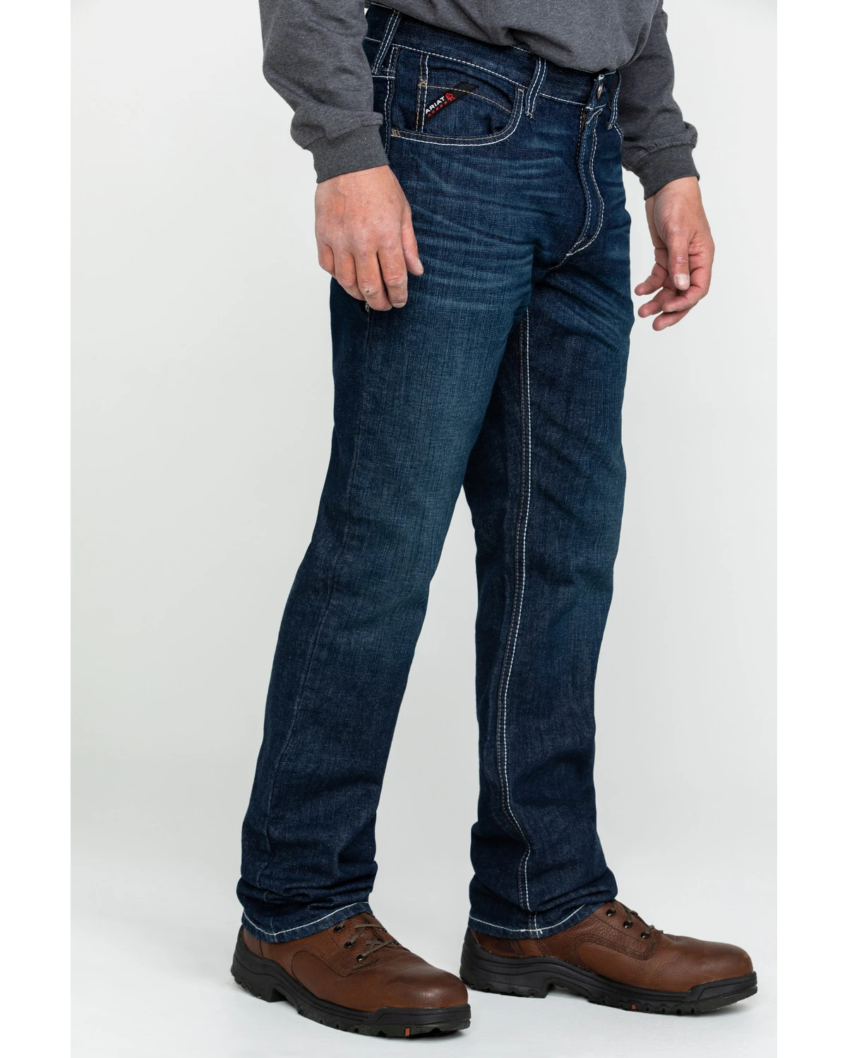 Ariat Men's FR M4 Durastretch Lineup Straight Work Jeans - Image 3