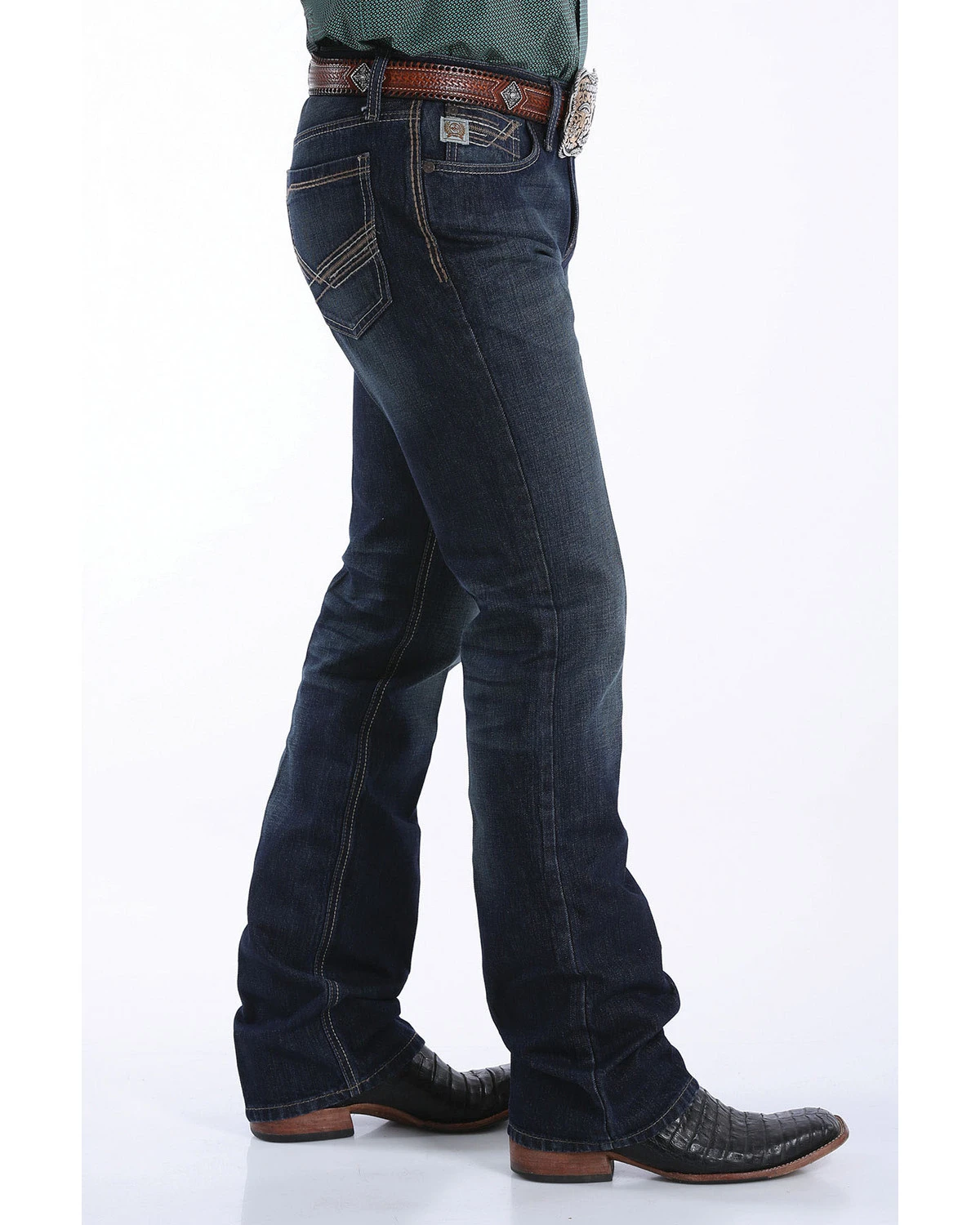 Cinch Men's Ian Med Rinse Slim Bootcut Jeans - Image 3