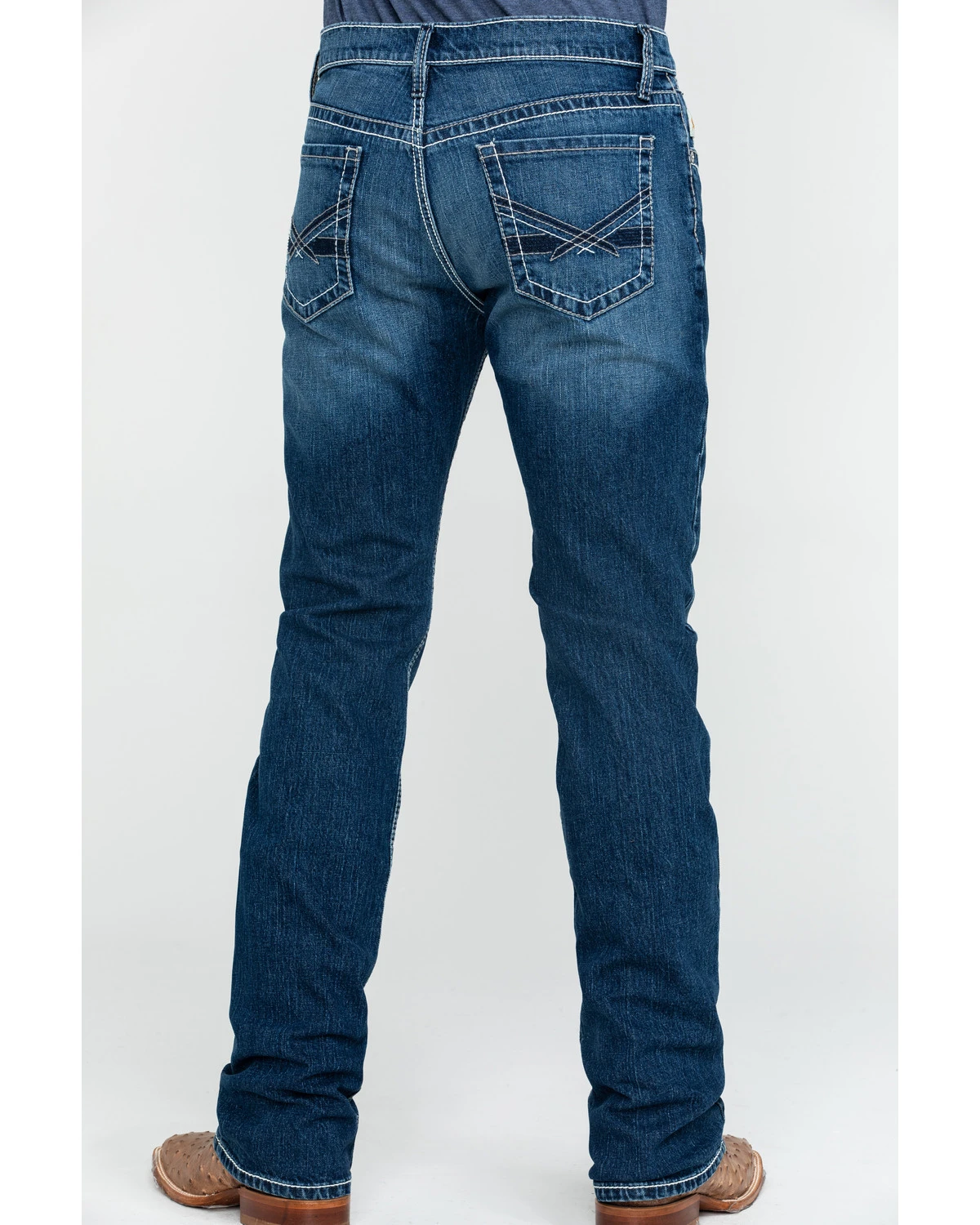 Cinch Men's Ian Medium Stone Wash Slim Boot Jeans