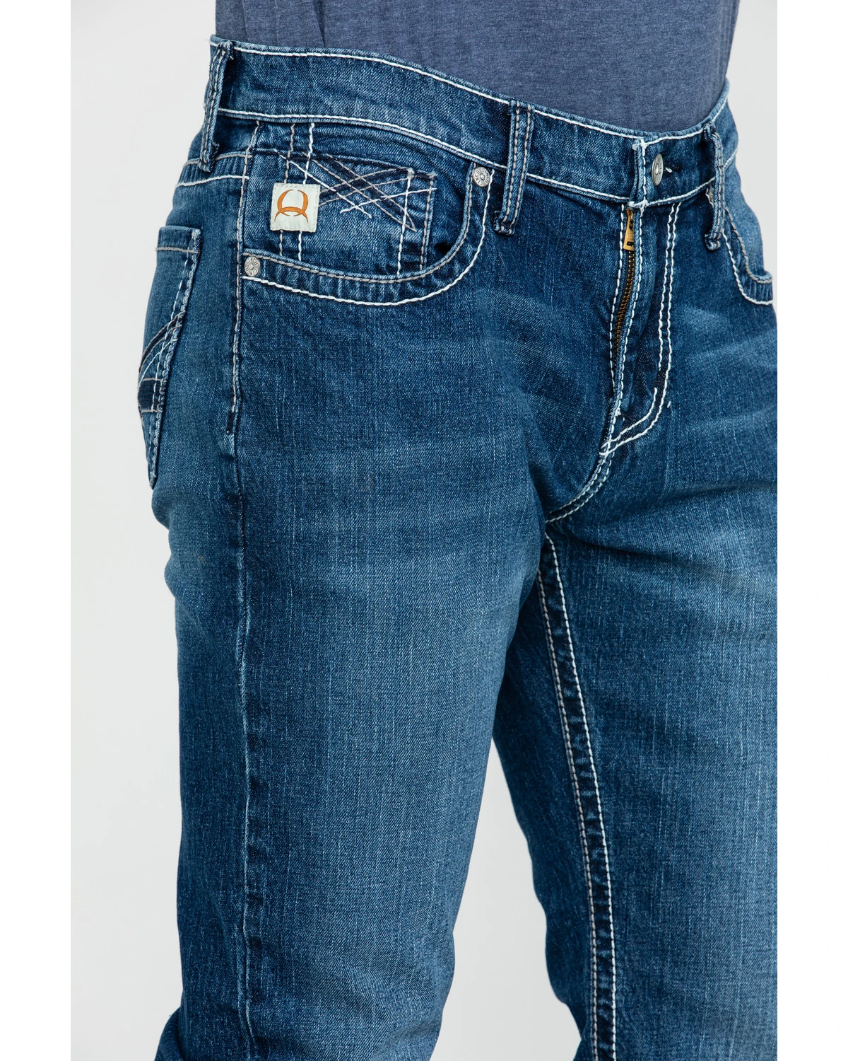 Cinch Men's Ian Medium Stone Wash Slim Boot Jeans - Image 4