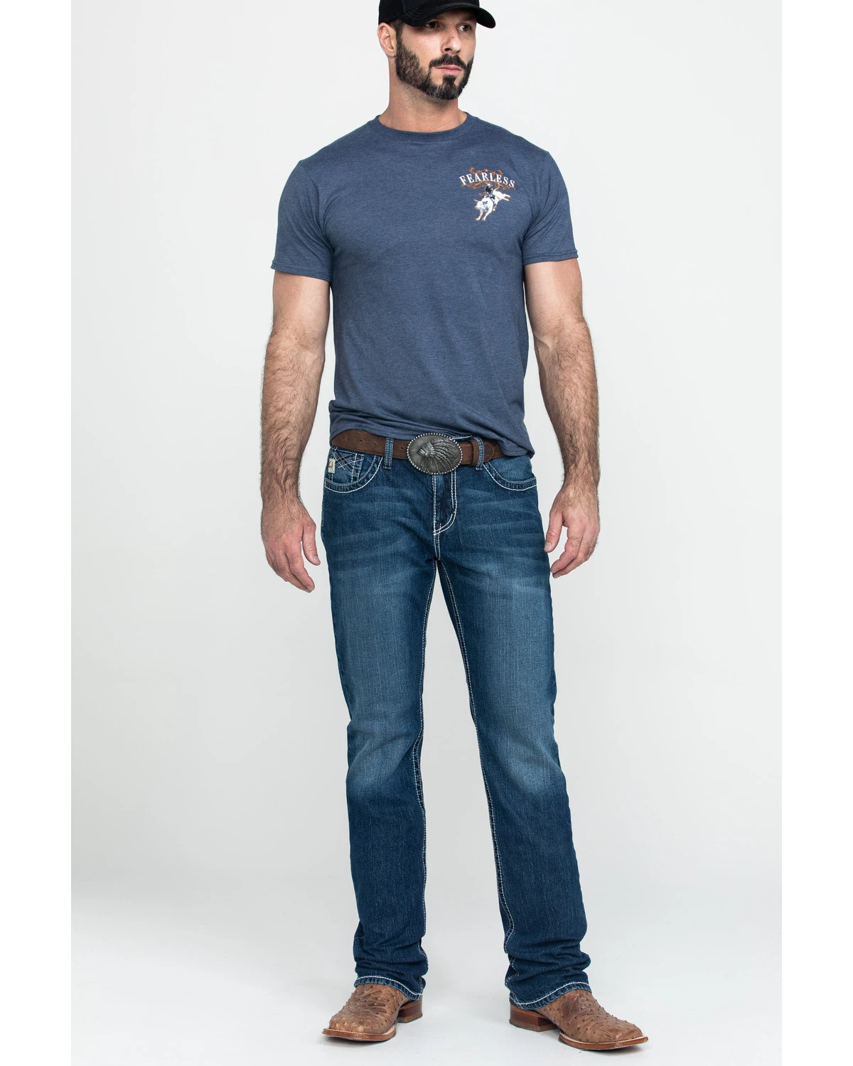 Cinch Men's Ian Medium Stone Wash Slim Boot Jeans - Image 6