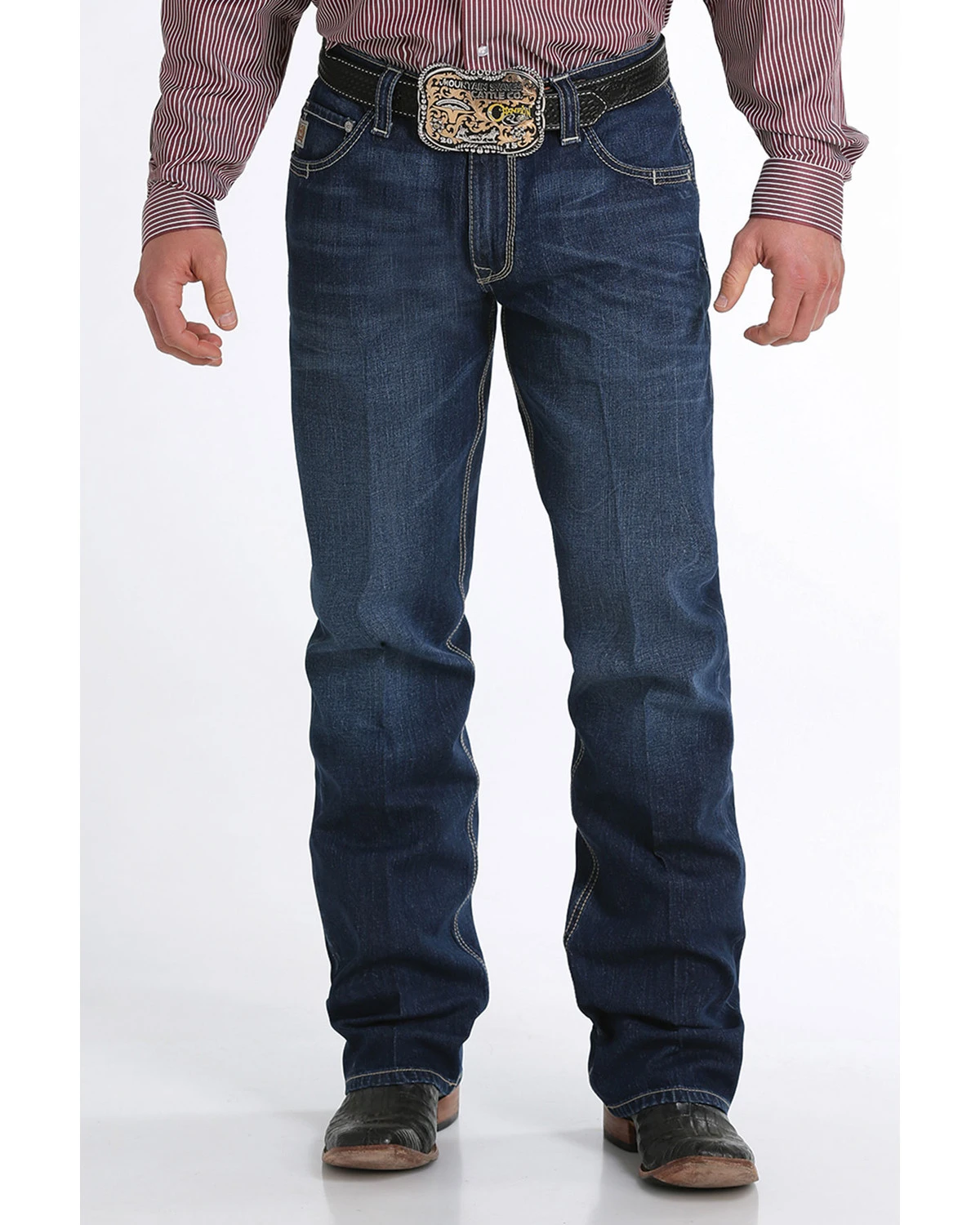 Cinch Men's Carter 2.0 Mid Stone Relaxed Bootcut Jeans - Image 2