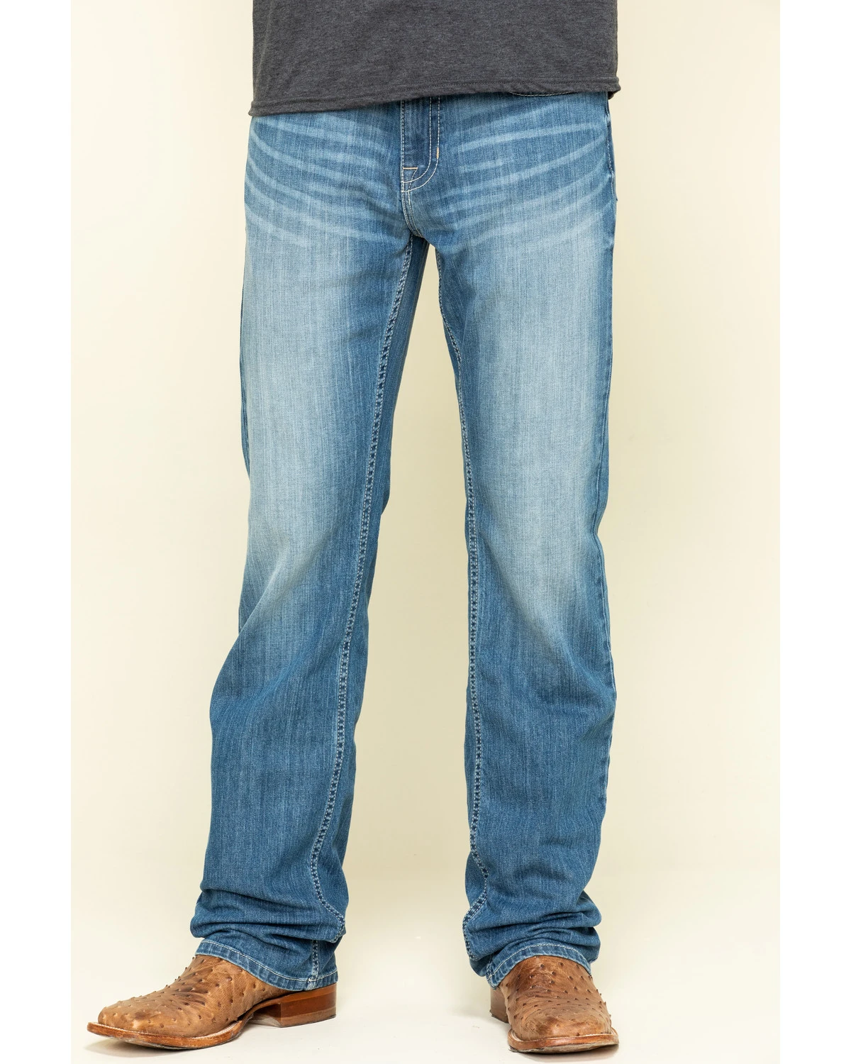 Cody James Men's Clovehitch Stackable Light Wash Stretch Regular Straight Jeans - Image 2