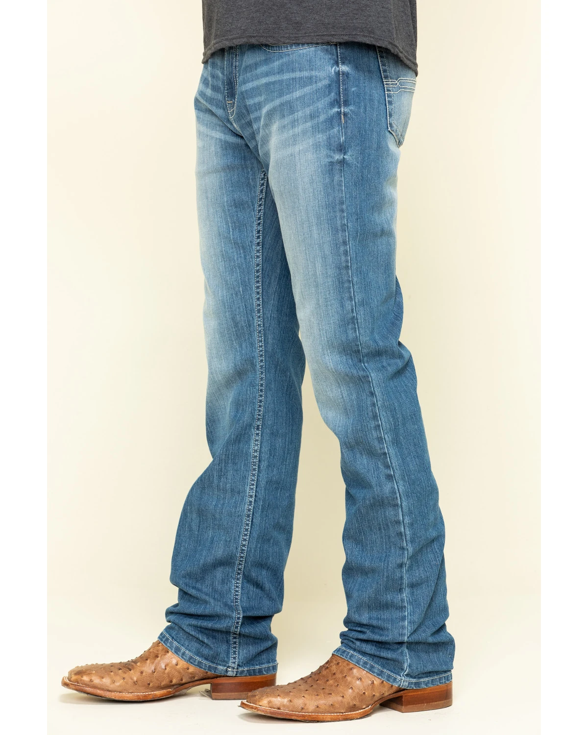 Cody James Men's Clovehitch Stackable Light Wash Stretch Regular Straight Jeans - Image 3