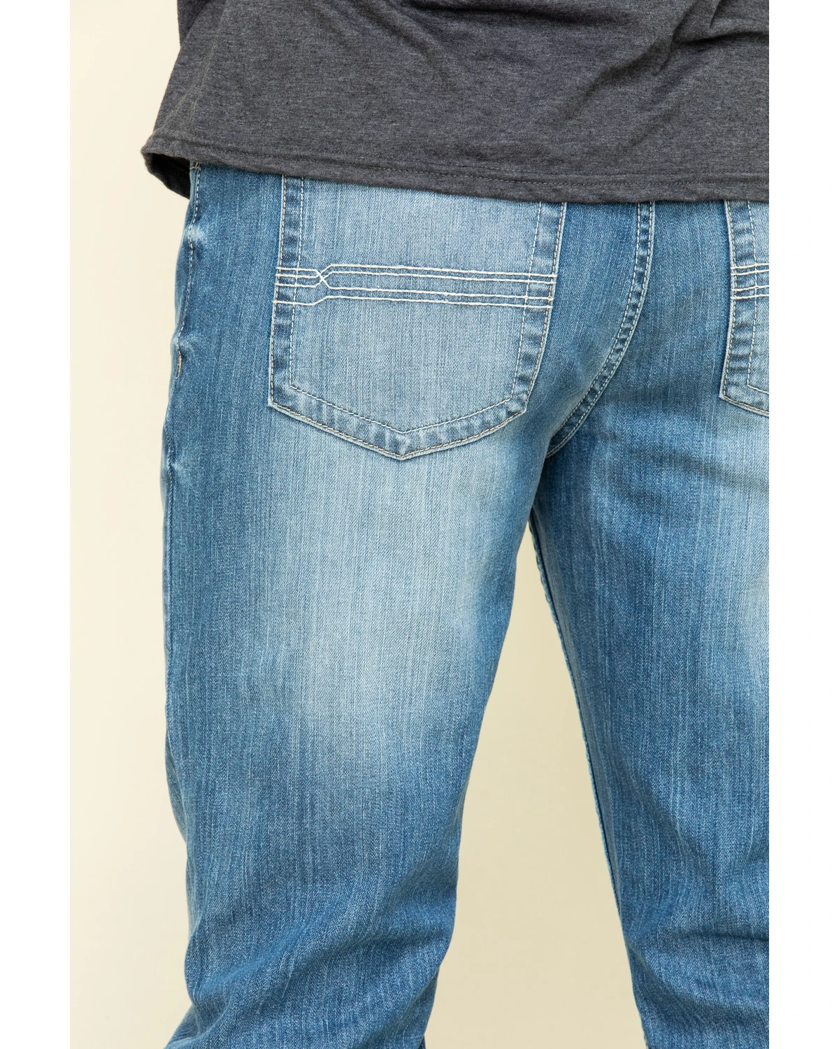 Cody James Men's Clovehitch Stackable Light Wash Stretch Regular Straight Jeans - Image 4