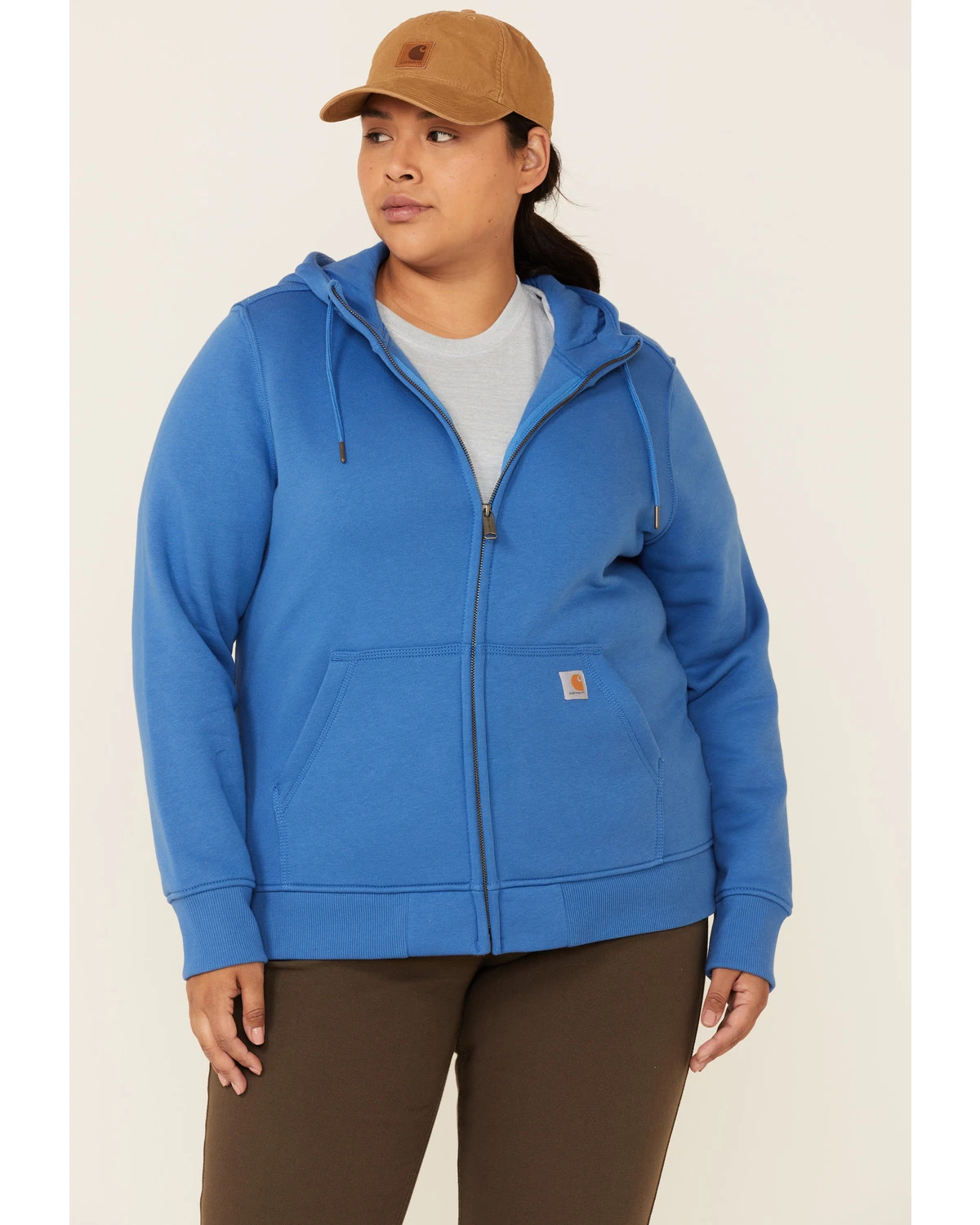 Carhartt Women's Clarksburg Zip-Front Hooded Work Sweatshirt - Plus