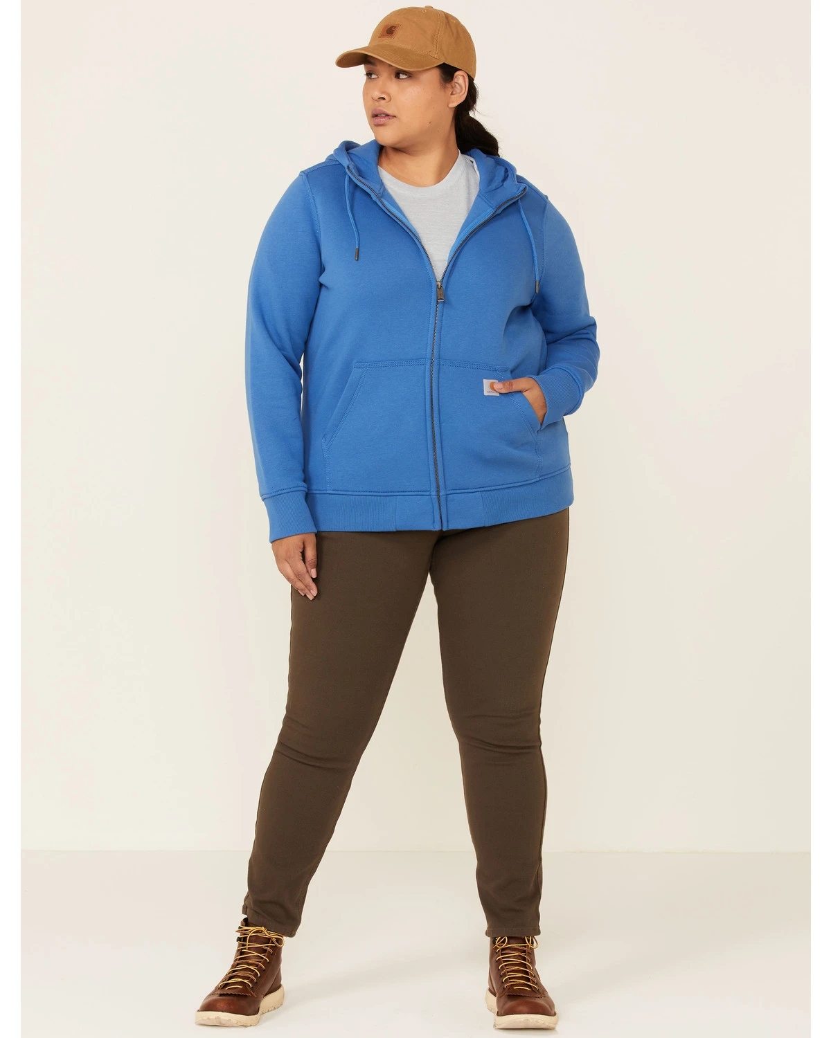 Carhartt Women's Clarksburg Zip-Front Hooded Work Sweatshirt - Plus - Image 2