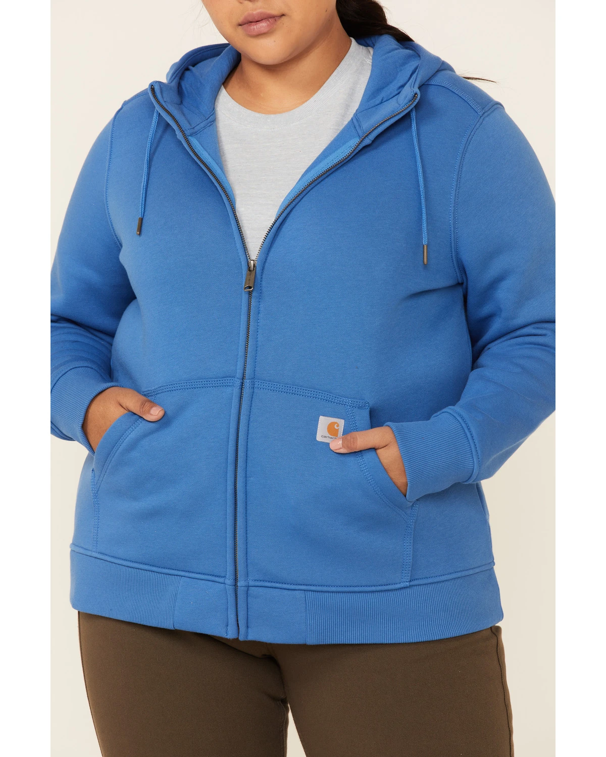 Carhartt Women's Clarksburg Zip-Front Hooded Work Sweatshirt - Plus - Image 3