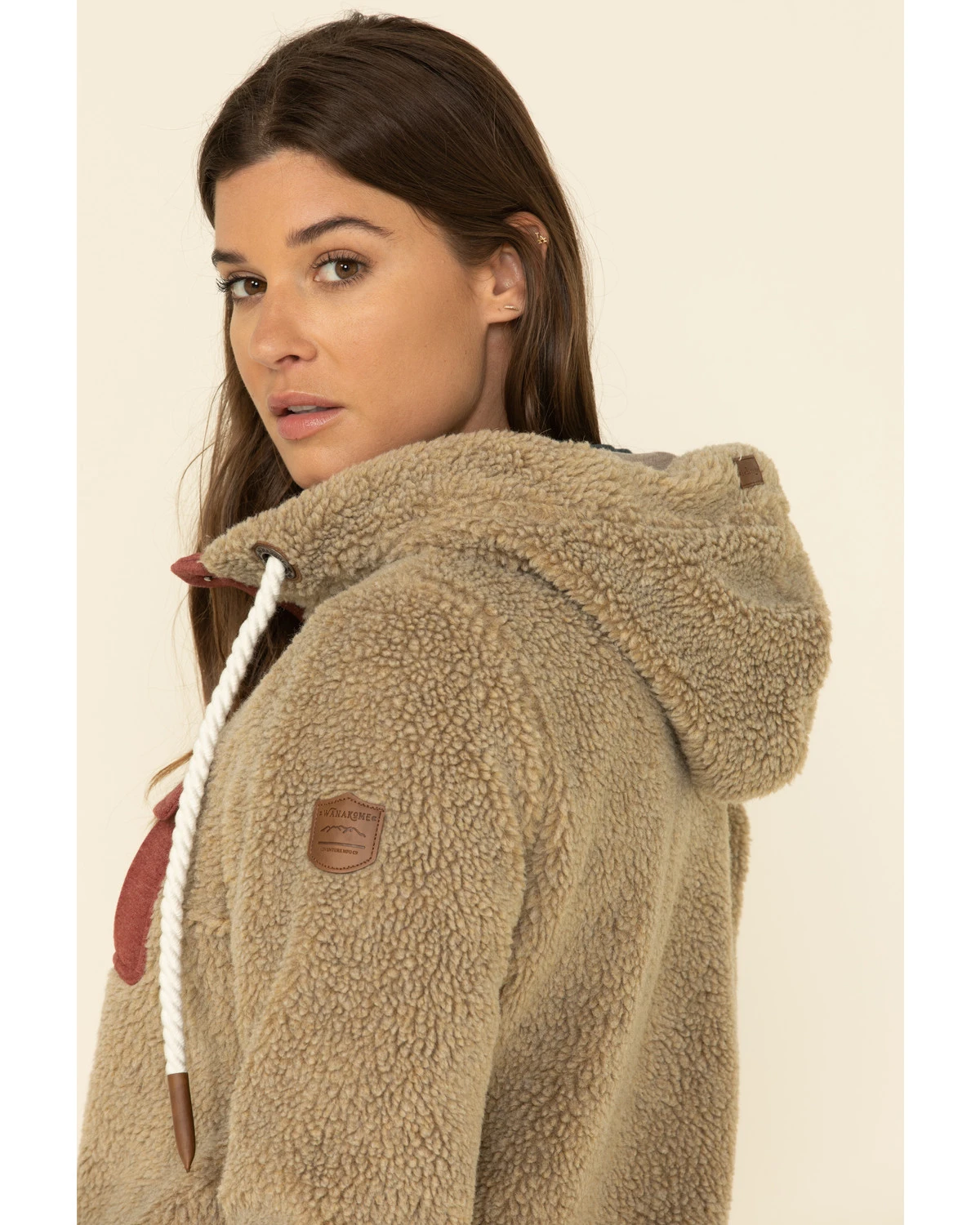 Wanakome Women's Fay Snap Neck Sherpa Hooded Pullover - Image 4