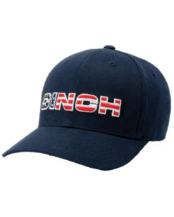 Cinch Men's Navy Patriotic 3D Logo Fitted Flex-Fit Ball Cap