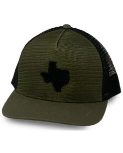Oil Field Hats Men's Loden & Black Texas State Patch Mesh Ball Cap