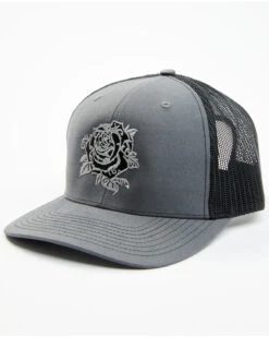Oil Field Hats Men's Gray & Black Texas Rose Ball Cap