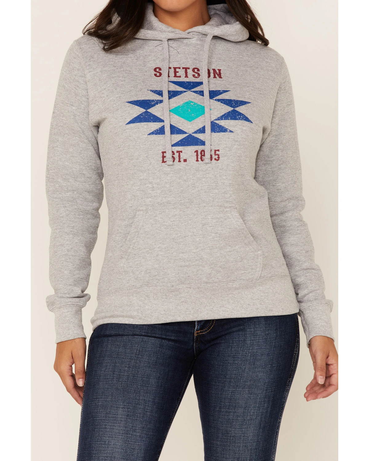 Stetson Women's Southwestern Logo Fleece Pullover Hoodie - Image 3