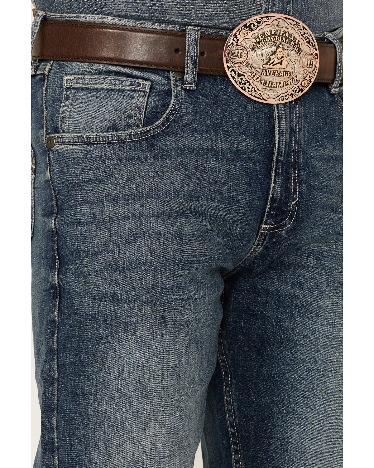 Wrangler 20X Men's No.44 Ember Dark Wash Stretch Slim Straight Jeans - Image 2