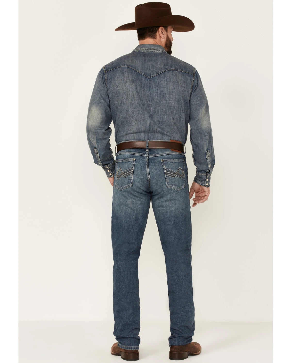 Wrangler 20X Men's No.44 Ember Dark Wash Stretch Slim Straight Jeans - Image 3