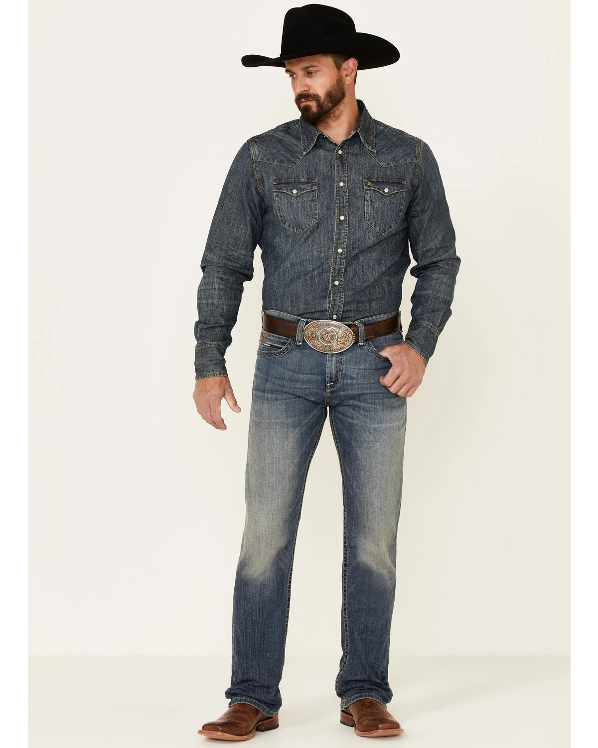 Ariat Men's M7 Jayce Offroad Medium Wash Stretch Slim Straight Jeans