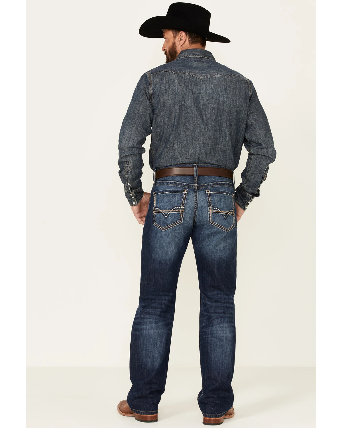 Cinch Men's Grant Dark Stonewash Performance Stretch Relaxed Bootcut Jeans - Image 2