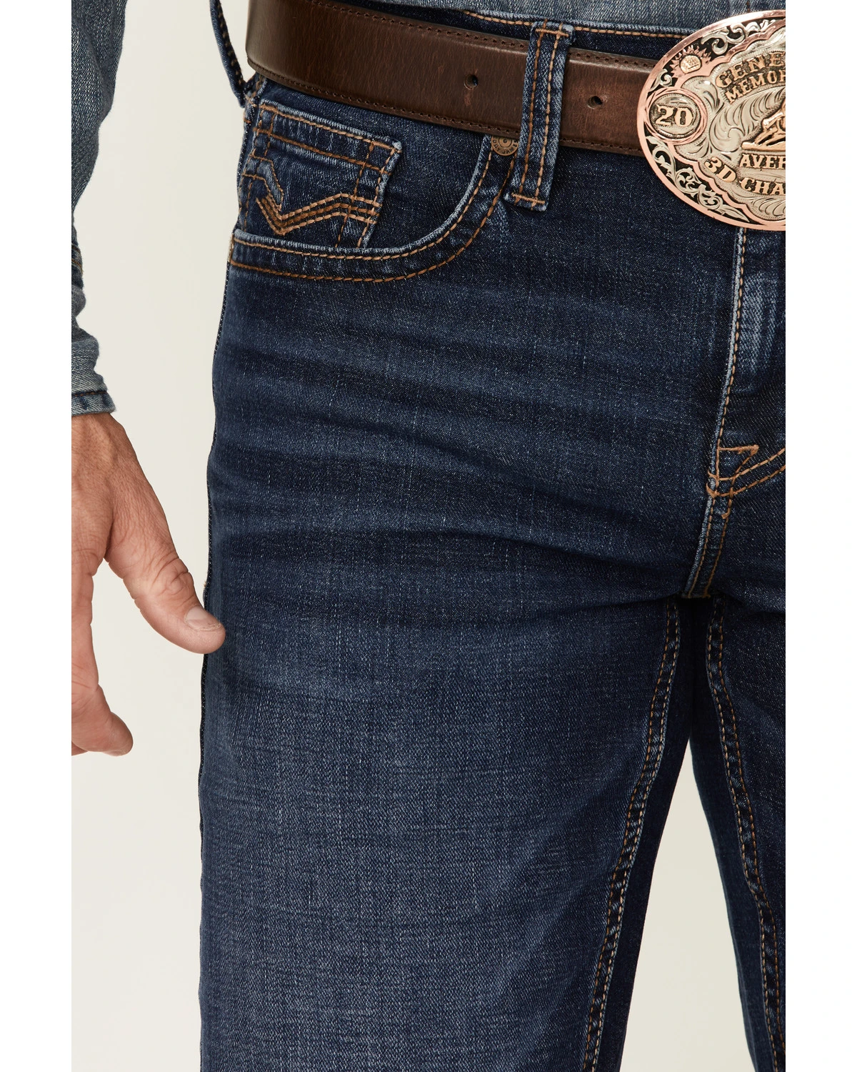 Cody James Men's Morgan Dark Wash Stretch Stackable Straight Leg Jeans - Image 2