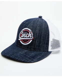 Cinch Men's Embroidered Circle Logo Mesh-Back Trucker Cap