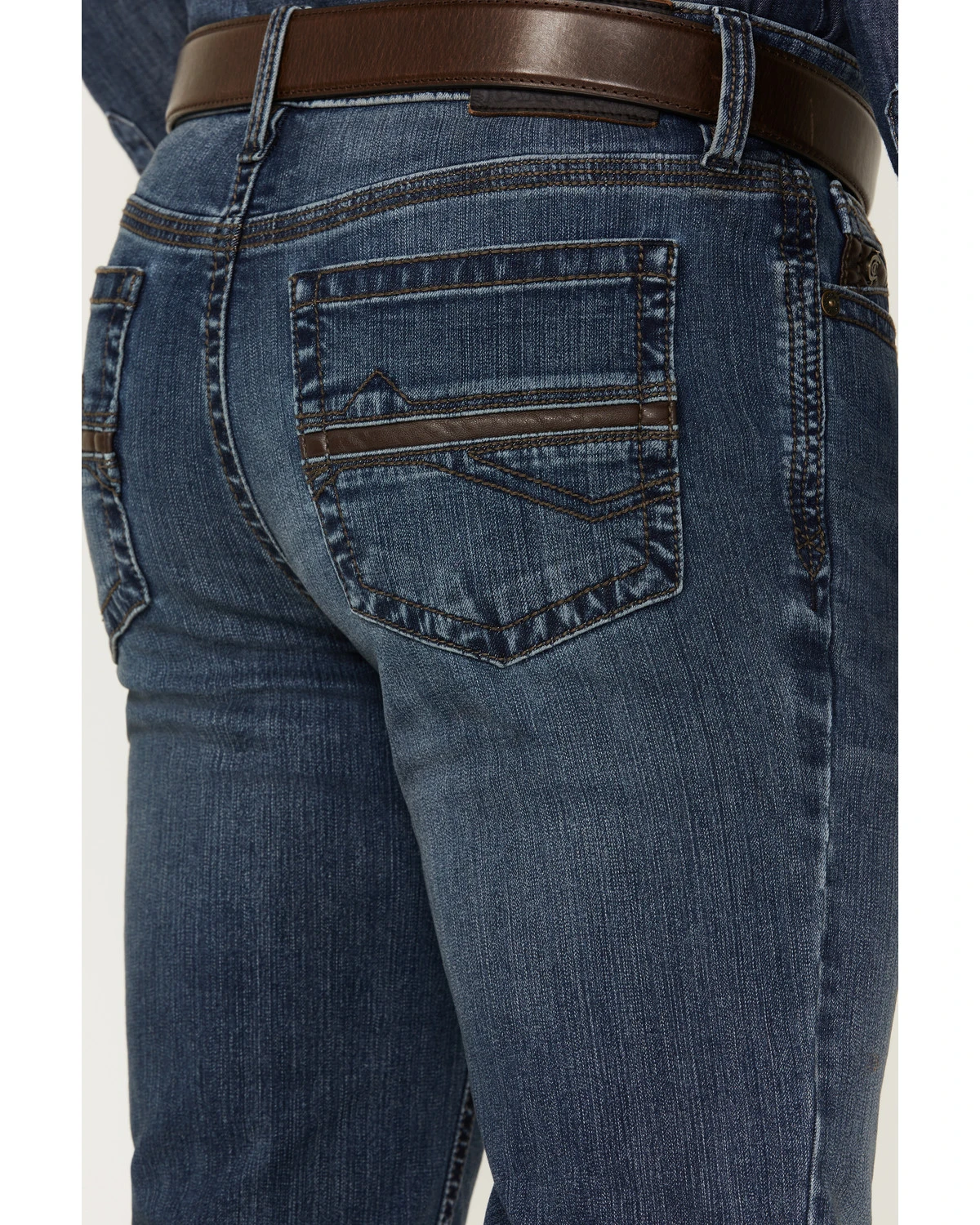 RANK 45 Men's Shotgun Wash Stackable Slim Straight Stretch Performance Jeans - Image 4
