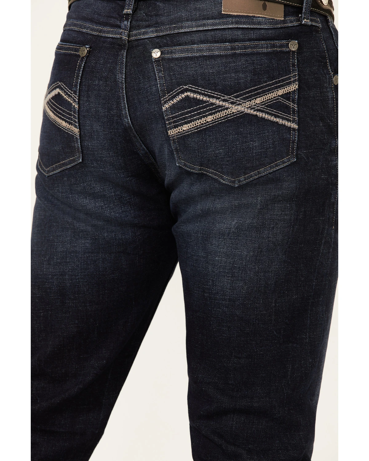 Wrangler 20X Men's Cobalt Dark Wash Stretch Slim Straight Jeans - Image 4