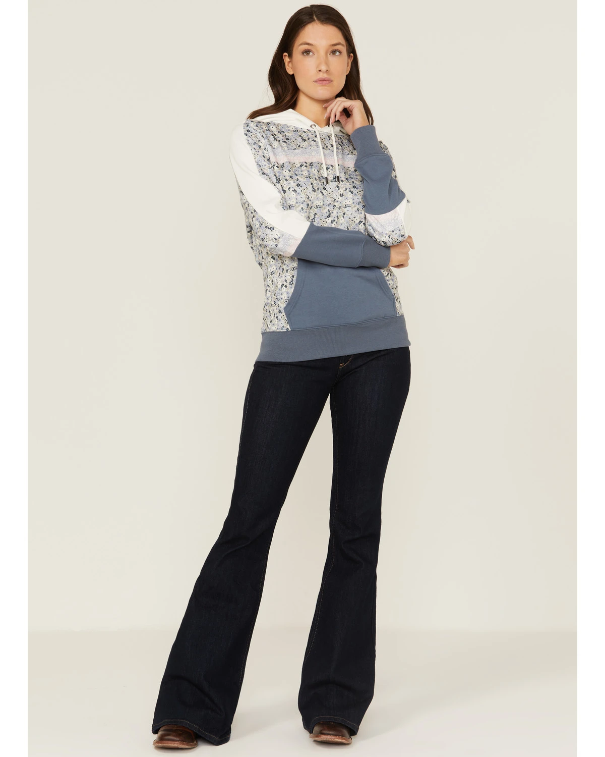 Hooey Women's Serape Cheyenne Floral Hoodie Sweatshirt - Image 2