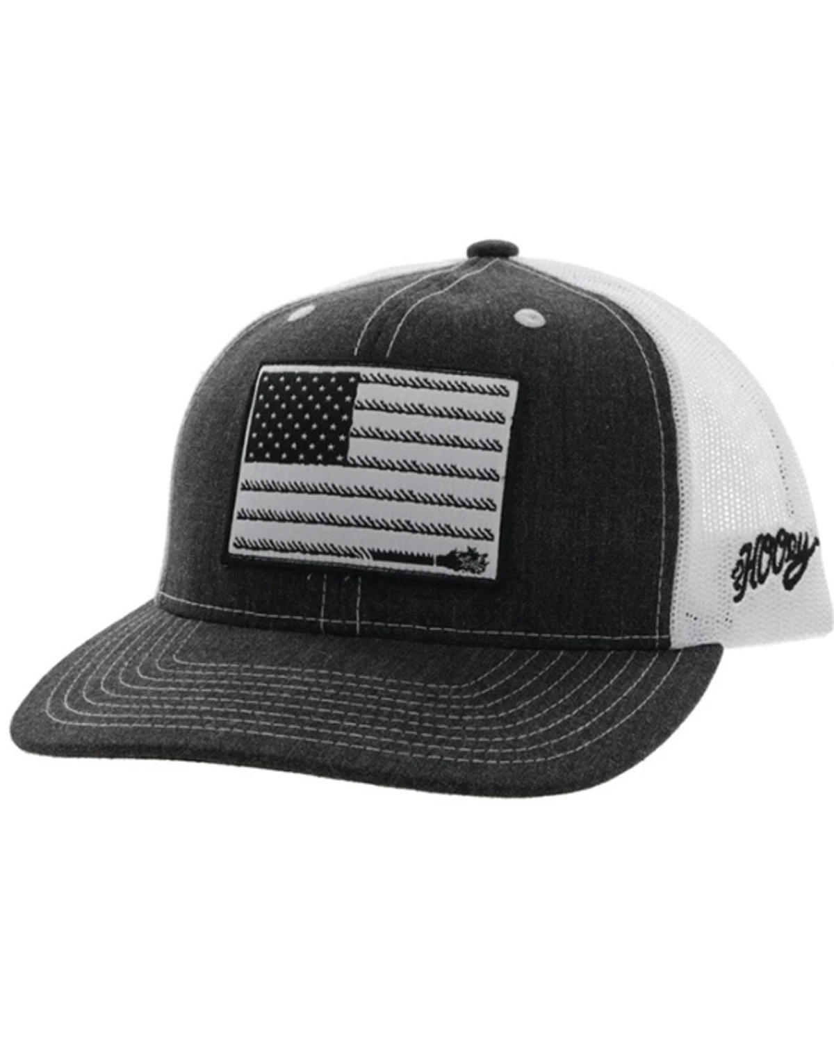 Hooey Kids' Liberty Roper Flag Patch Mesh Back Trucker Cap