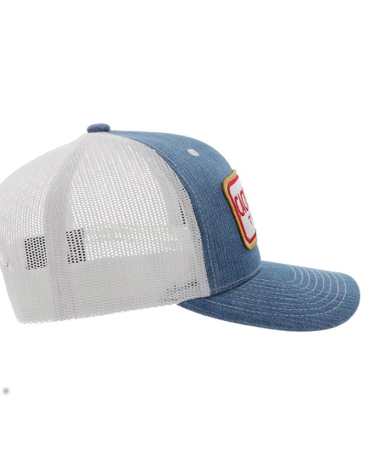 Hooey Kids' Denim Cactus Ropes Patch Mesh Back Trucker Cap - Image 5