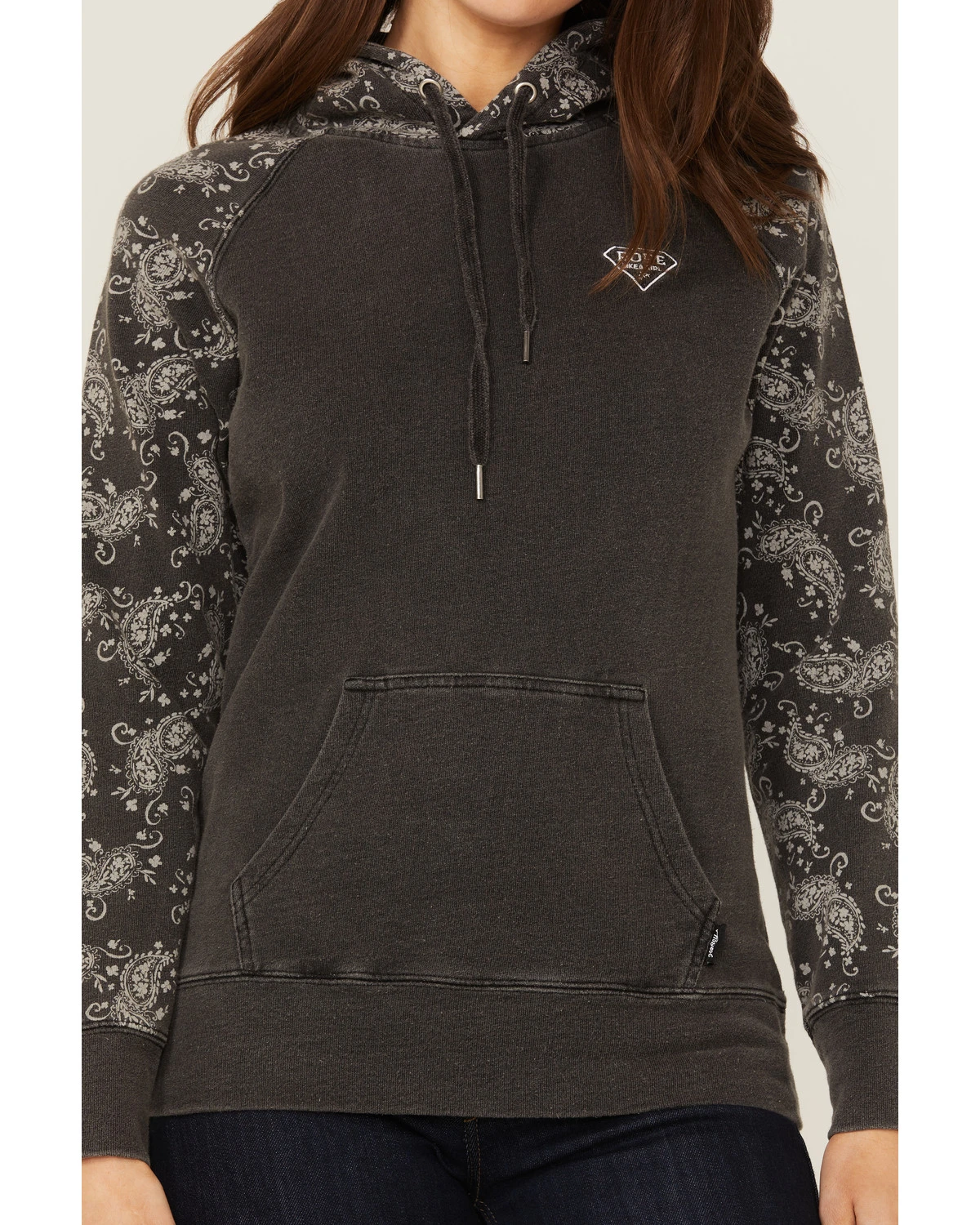 Hooey Women's Rope Like A Girl Bandana Print Pullover Hoodie Sweatshirt - Image 3