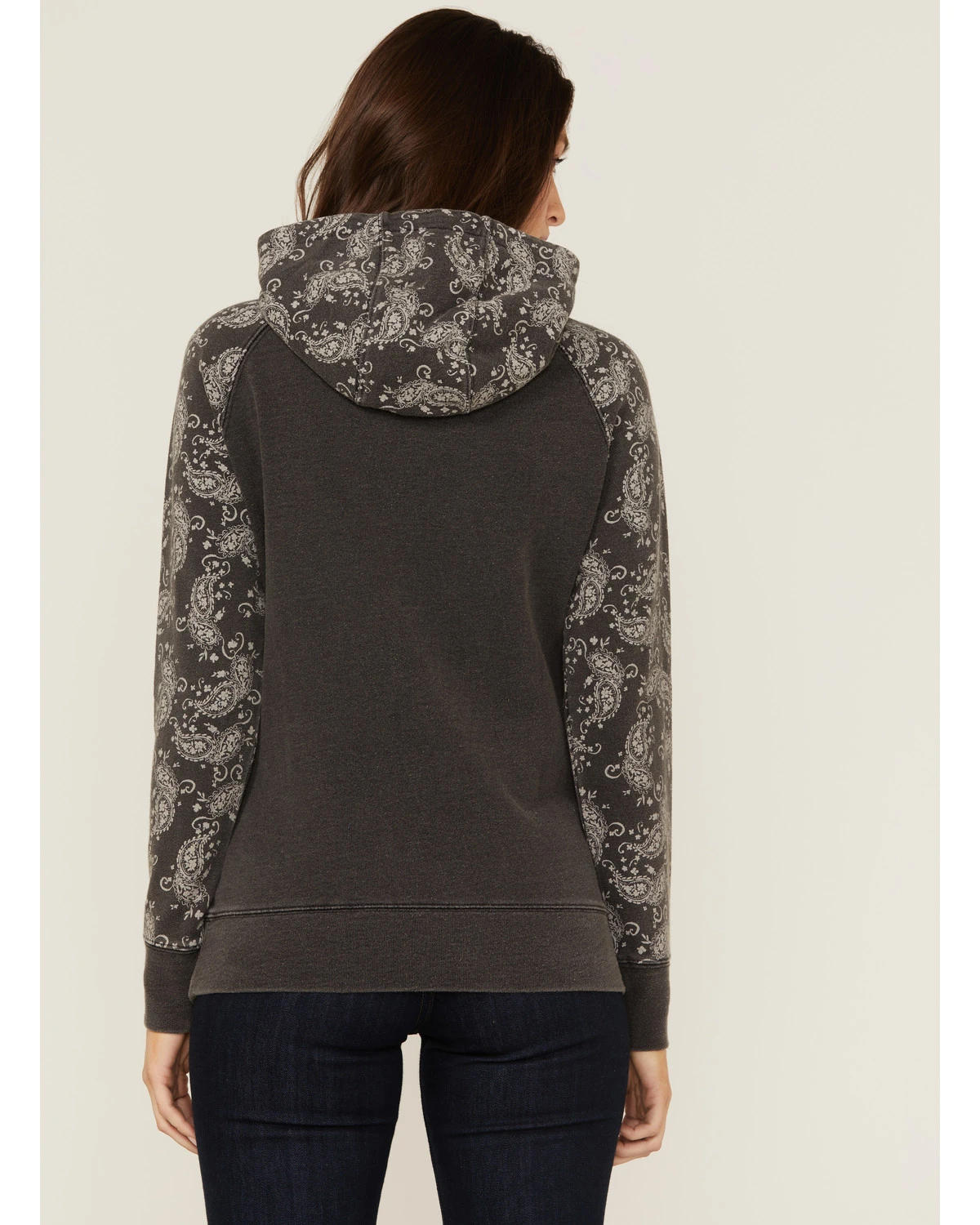 Hooey Women's Rope Like A Girl Bandana Print Pullover Hoodie Sweatshirt - Image 4