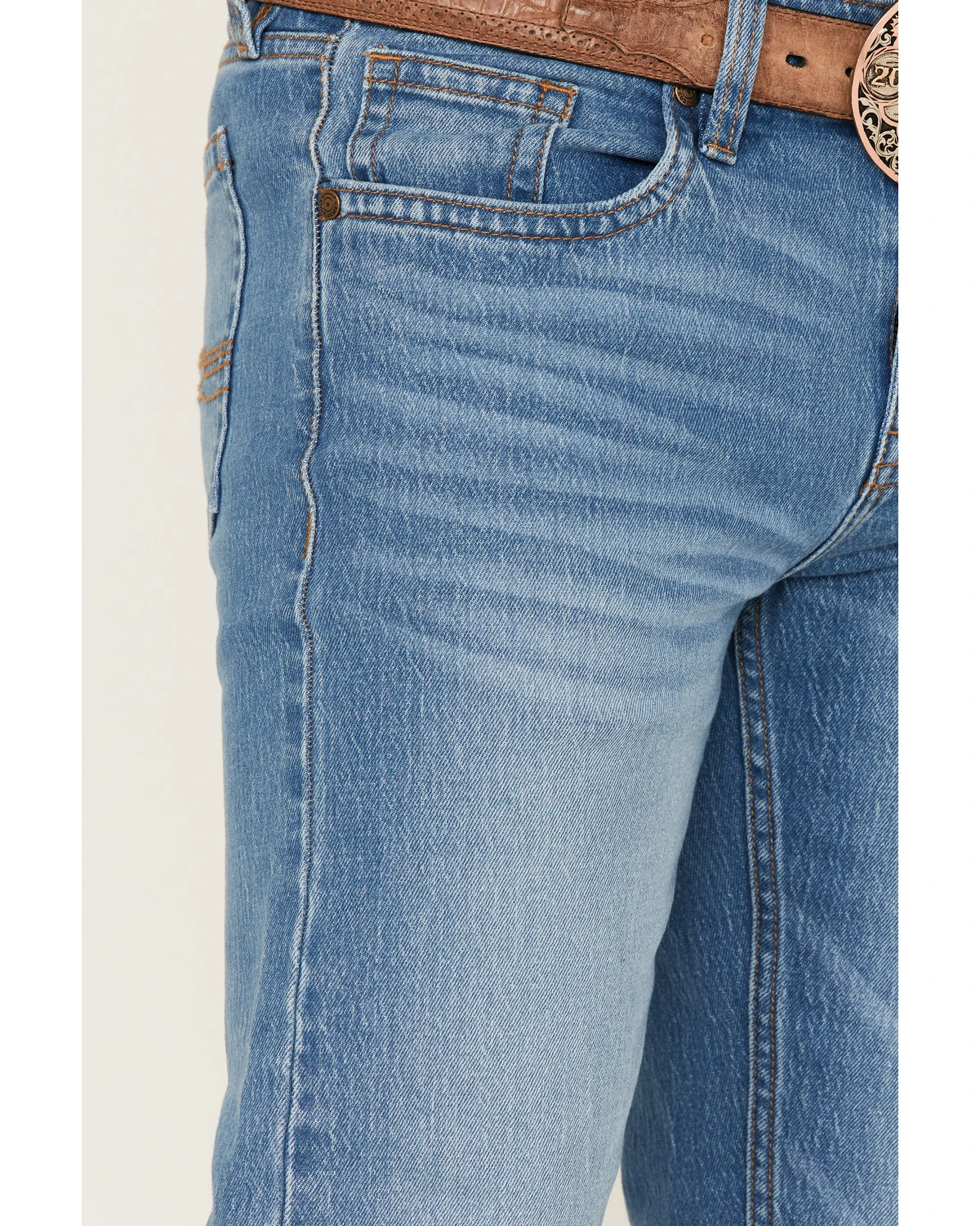 Cody James Men's Yeehaw Light Wash Stackable Straight Jeans - Image 2