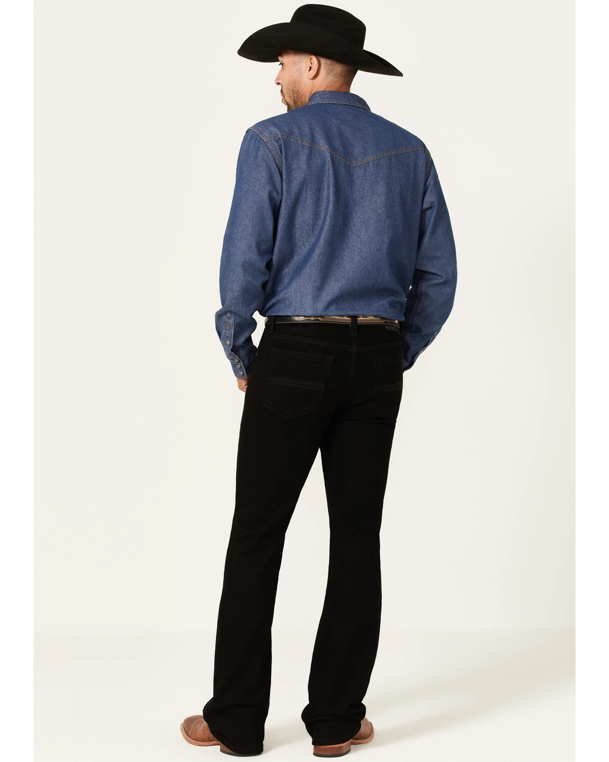 Cody James Men's Night Rider Black Wash Stretch Slim Bootcut Jeans - Image 3