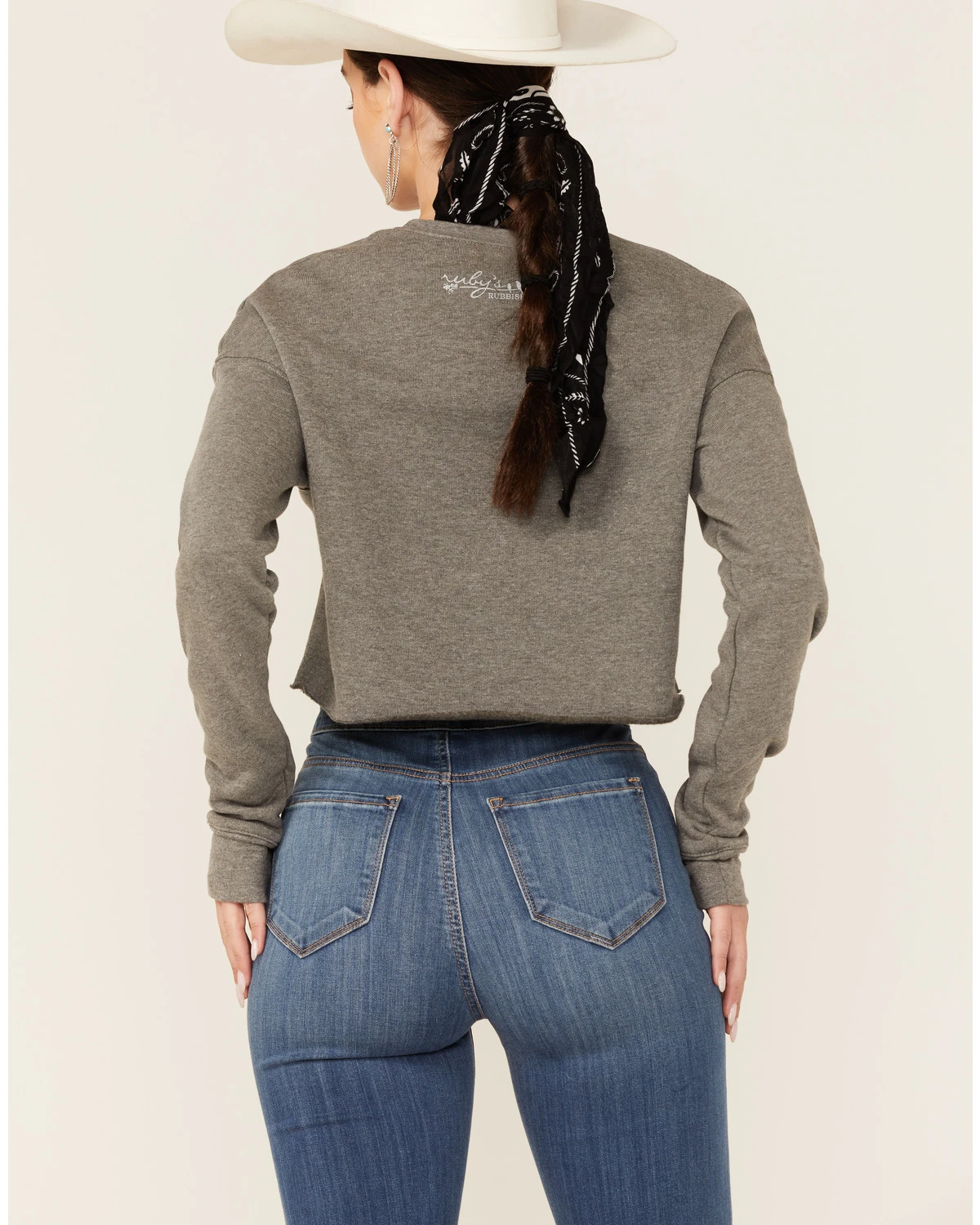 Ruby's Rubbish Women's Heather Gray Long Live King George Graphic Sweatshirt - Image 3