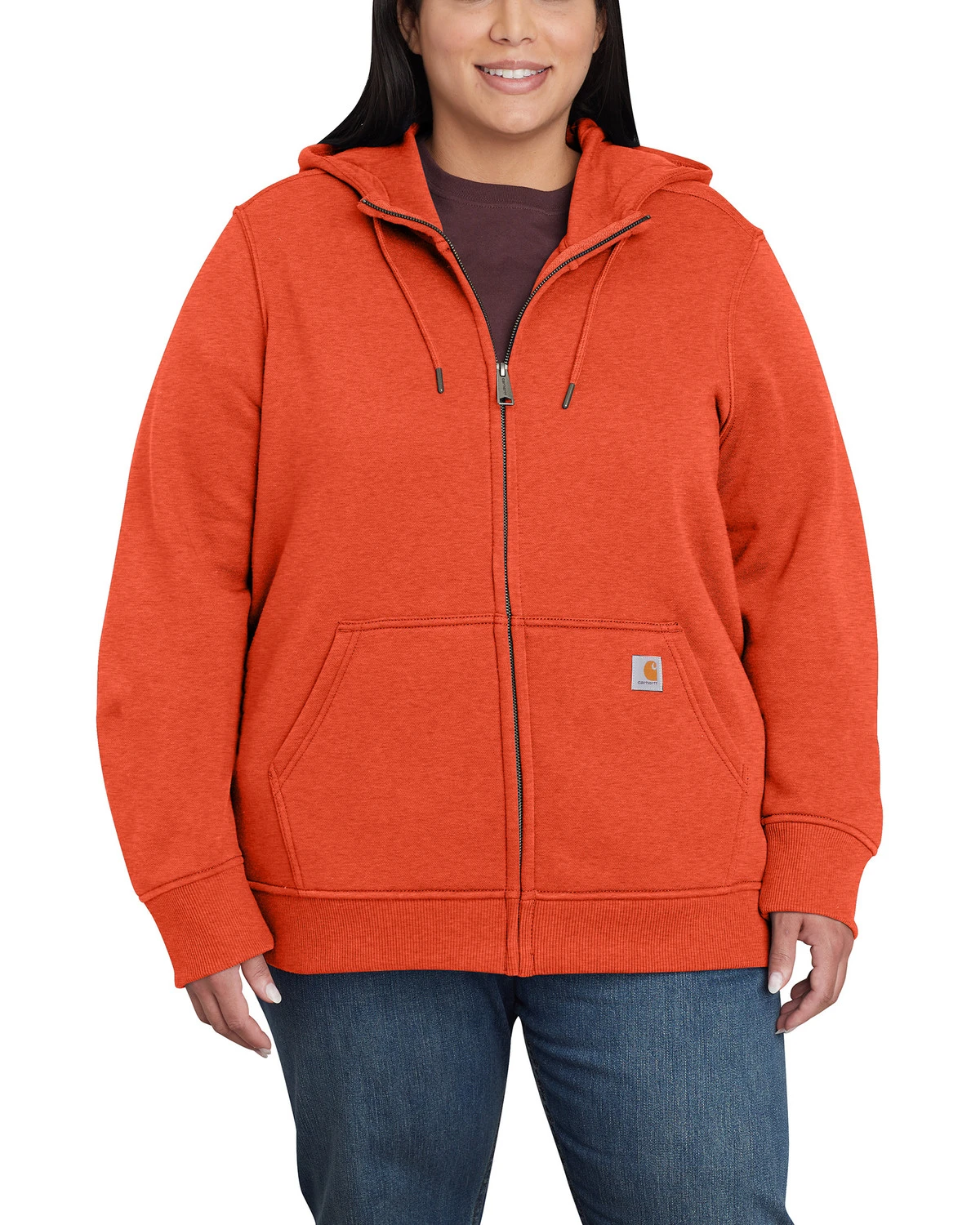 Carhartt Women's Earthan Clay Midweight Zip-Front Hooded Work Jacket - Plus
