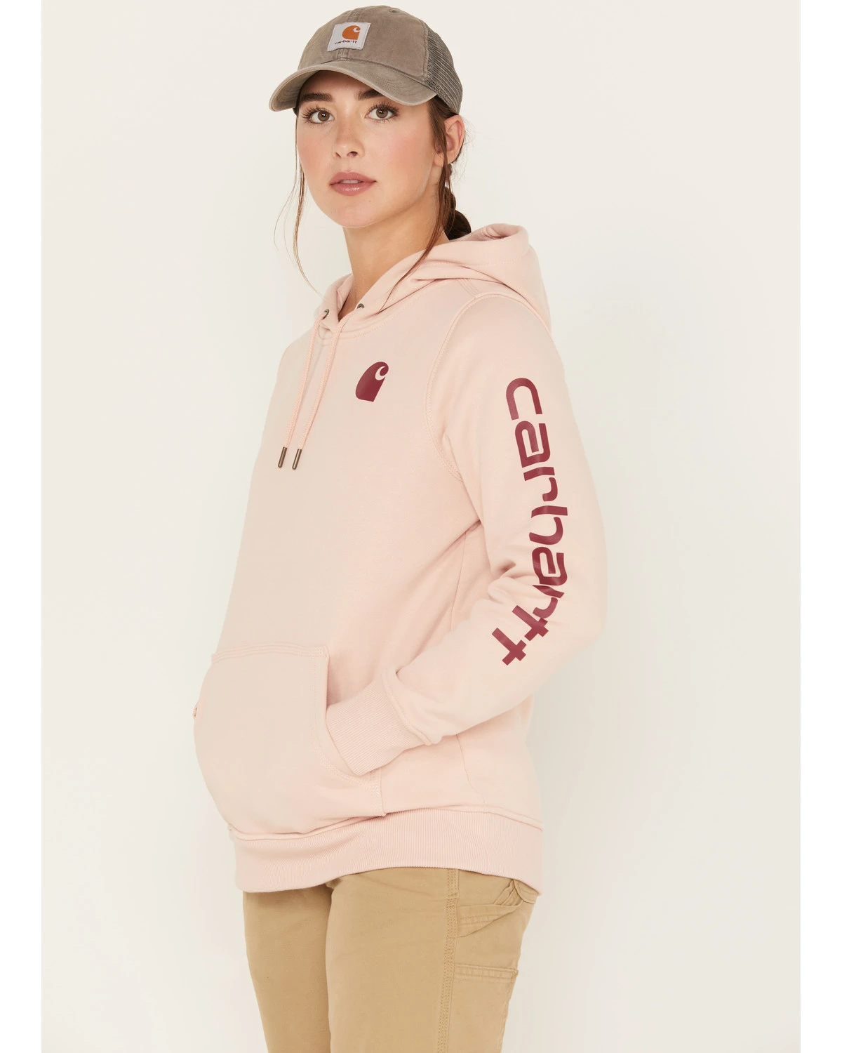 Carhartt Women's Relaxed Fit Midweight Logo Graphic Hoodie - Image 2