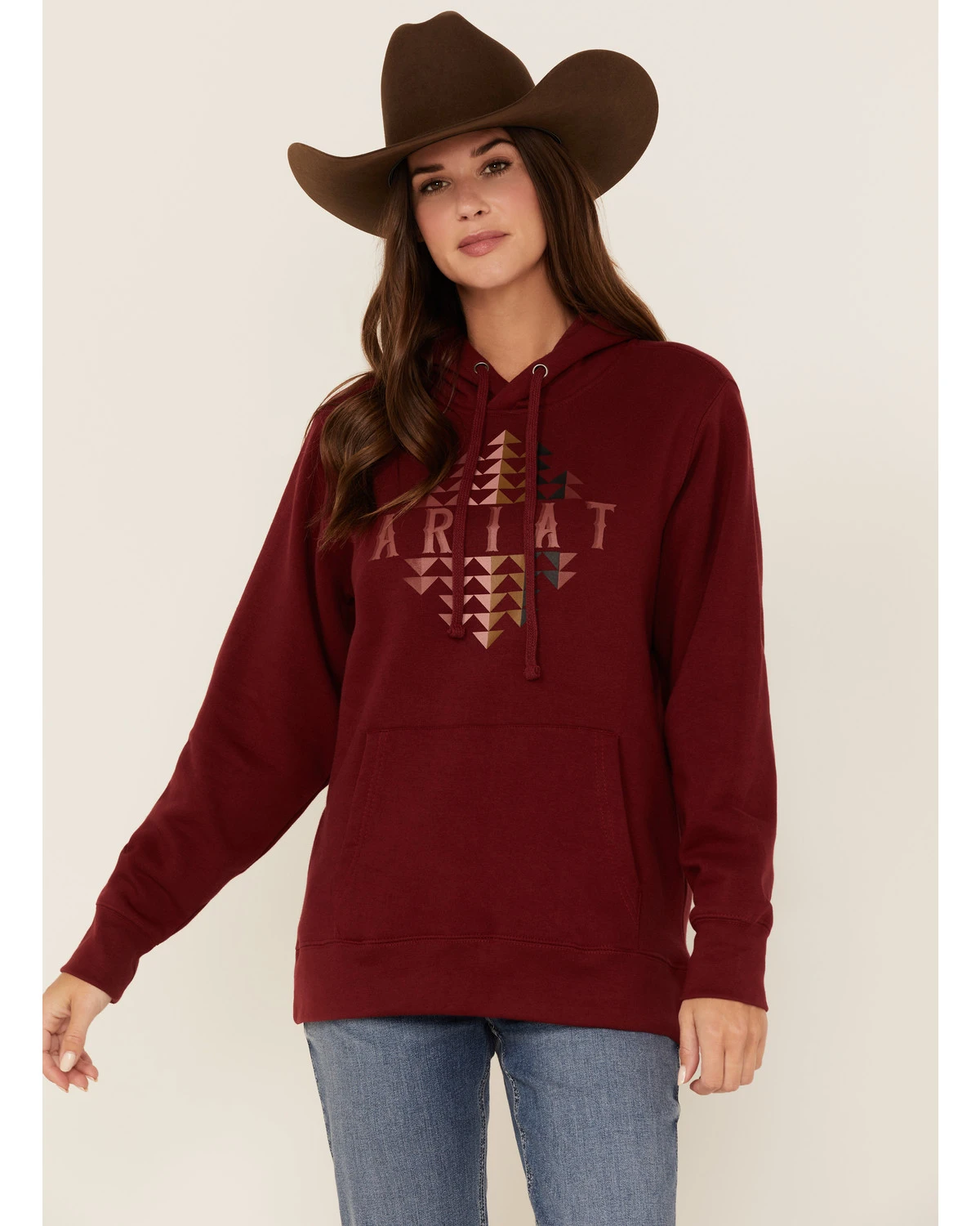 Ariat Women's R.E.A.L. Southwestern Beartooth Logo Graphic Hoodie