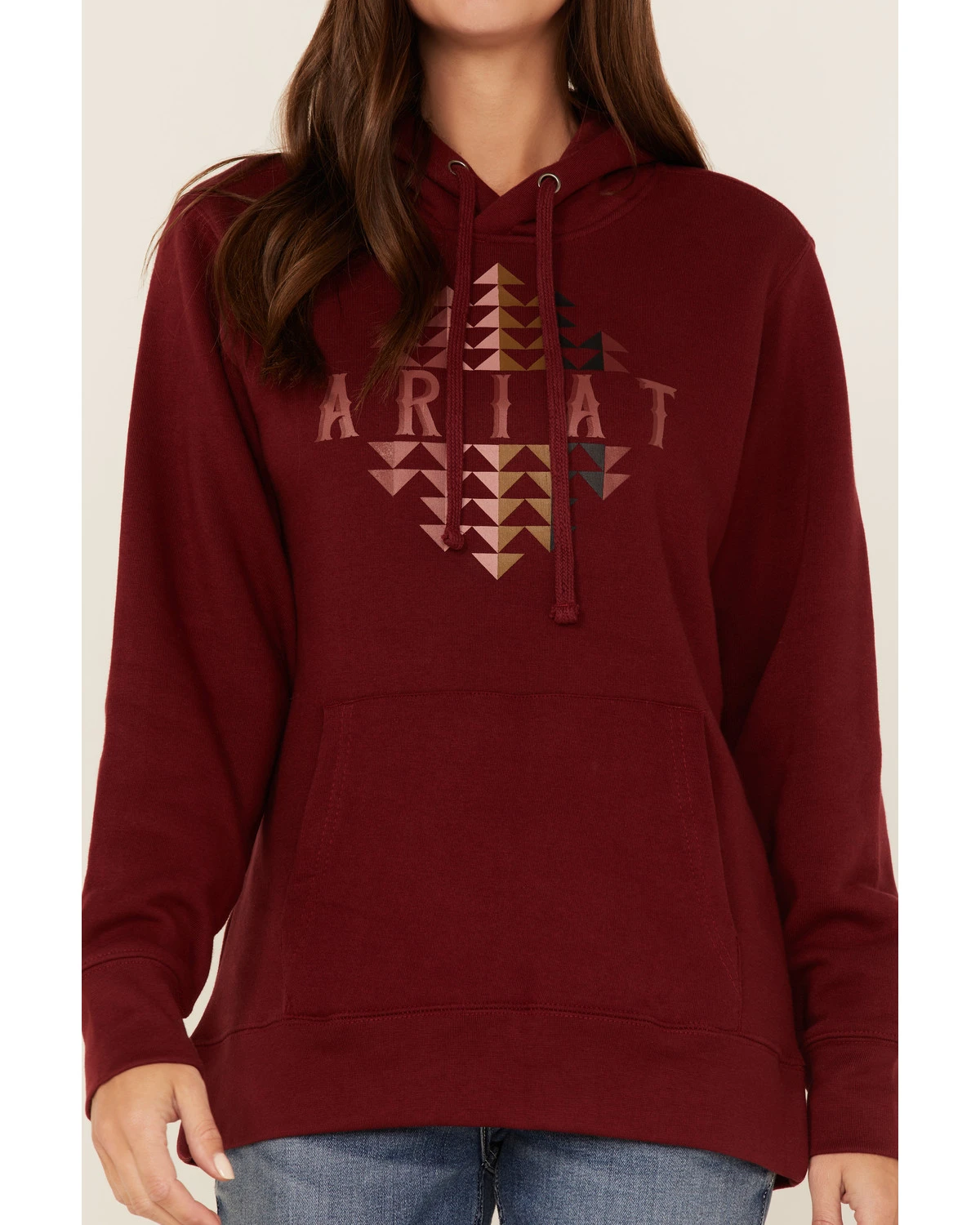 Ariat Women's R.E.A.L. Southwestern Beartooth Logo Graphic Hoodie - Image 3