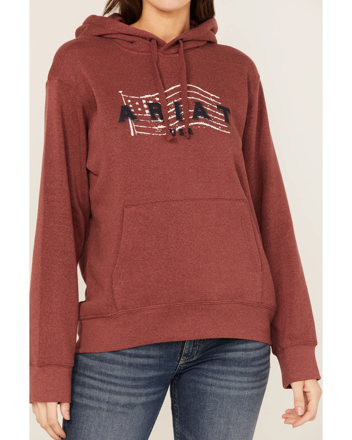 Ariat Women's R.E.A.L. USA Chest Logo Hoodie - Image 3
