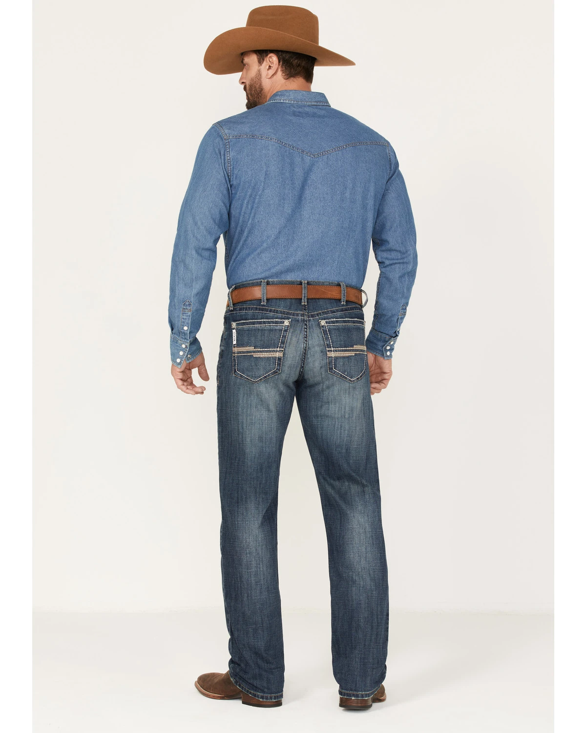 Cinch Men's White Label Dark Wash Relaxed Straight Performance Jeans - Image 3
