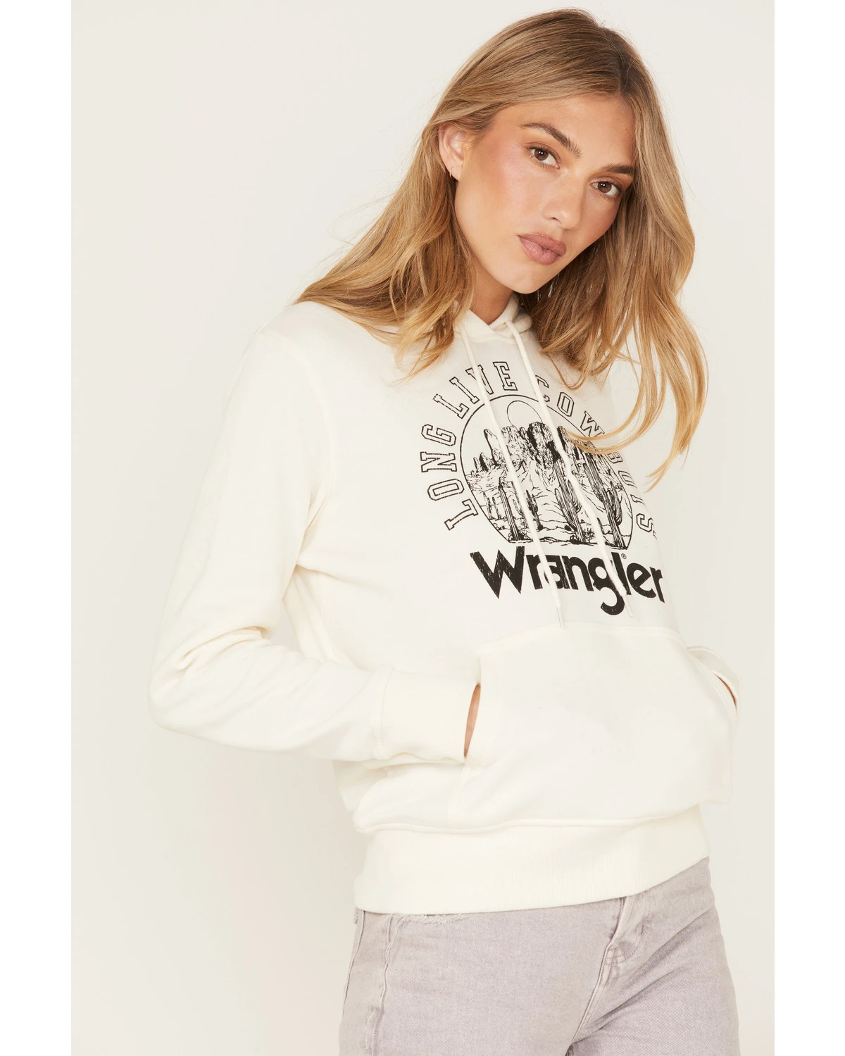 Wrangler Women's Long Live Cowboys Desert Graphic Hoodie - Image 2