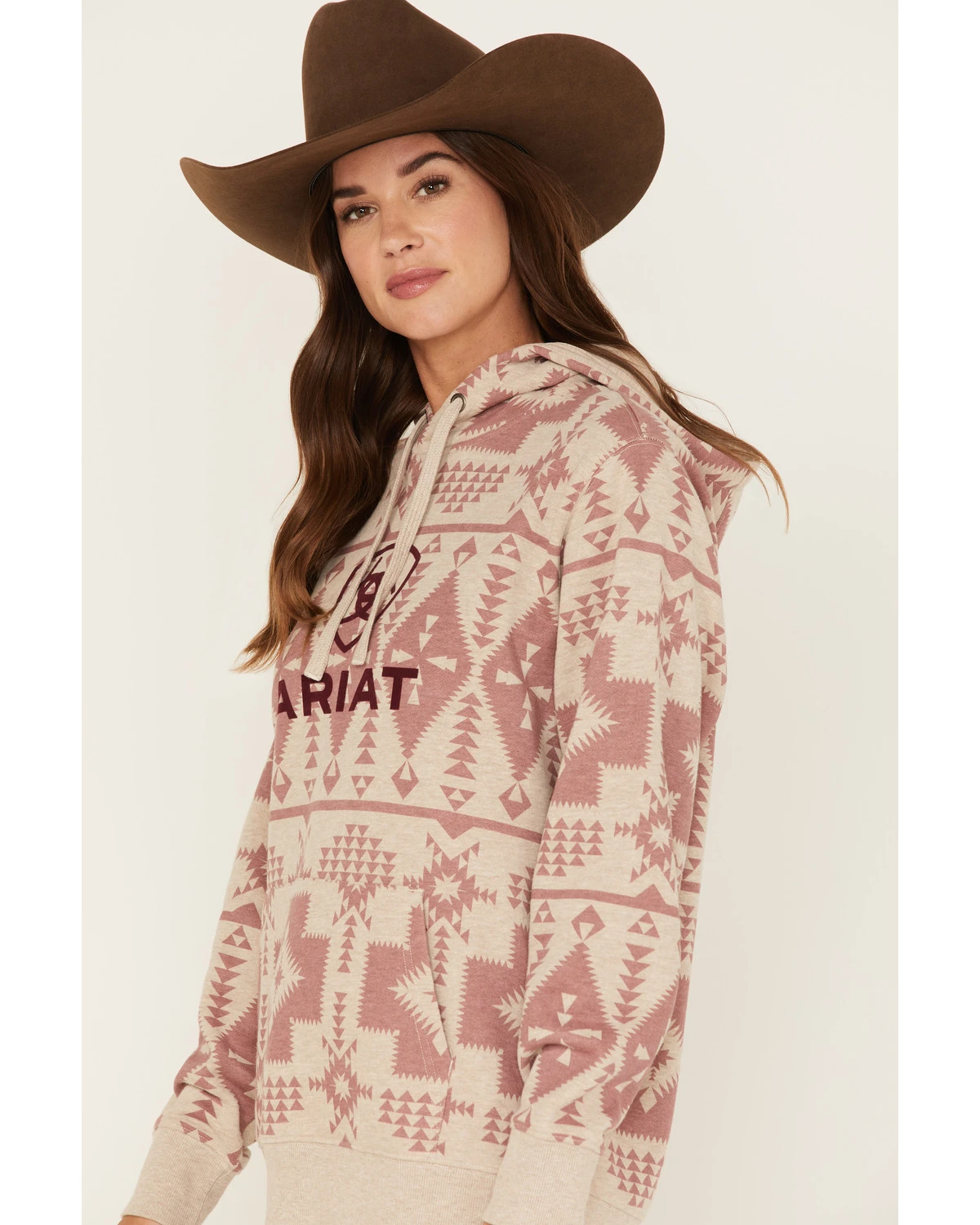 Ariat Women's Southwestern Print Logo Graphic Hoodie - Image 2