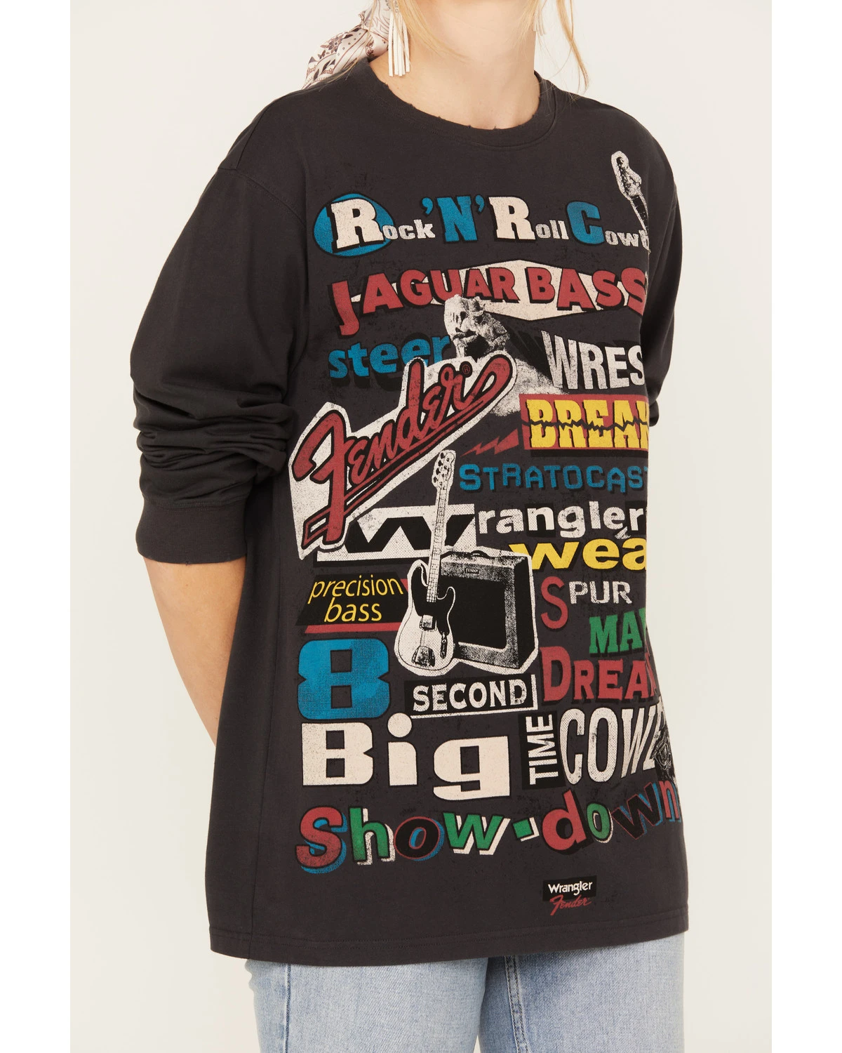 Wrangler X Fender Women's Collage Graphic Sweatshirt - Image 3