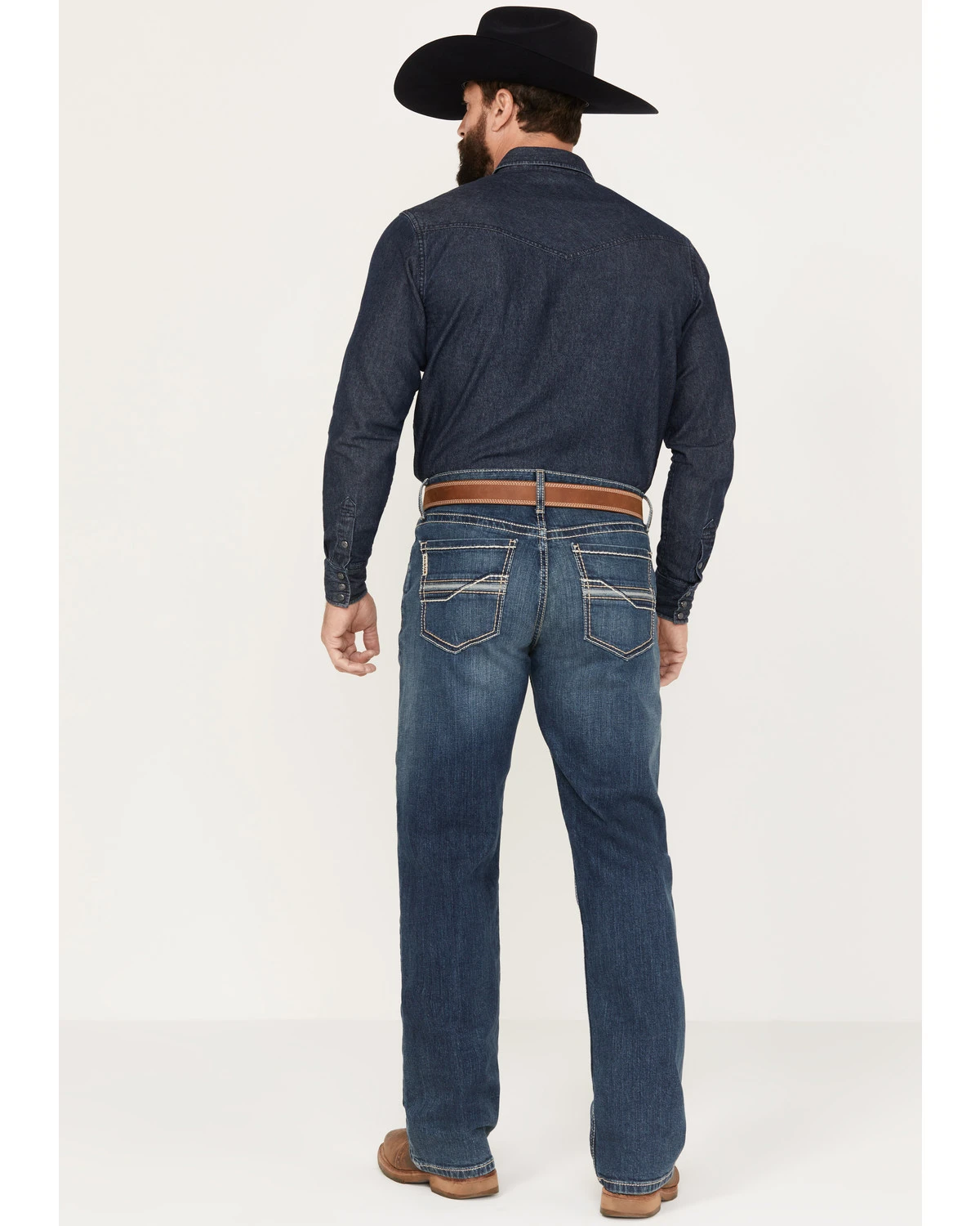Cinch Men's Grant Medium Stonewash Relaxed Boot Performance Stretch Denim Jeans - Image 3