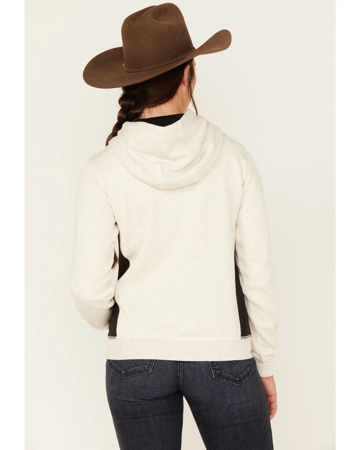 RANK 45 Women's Logo Embroidered Graphic Contrast Hoodie - Image 4