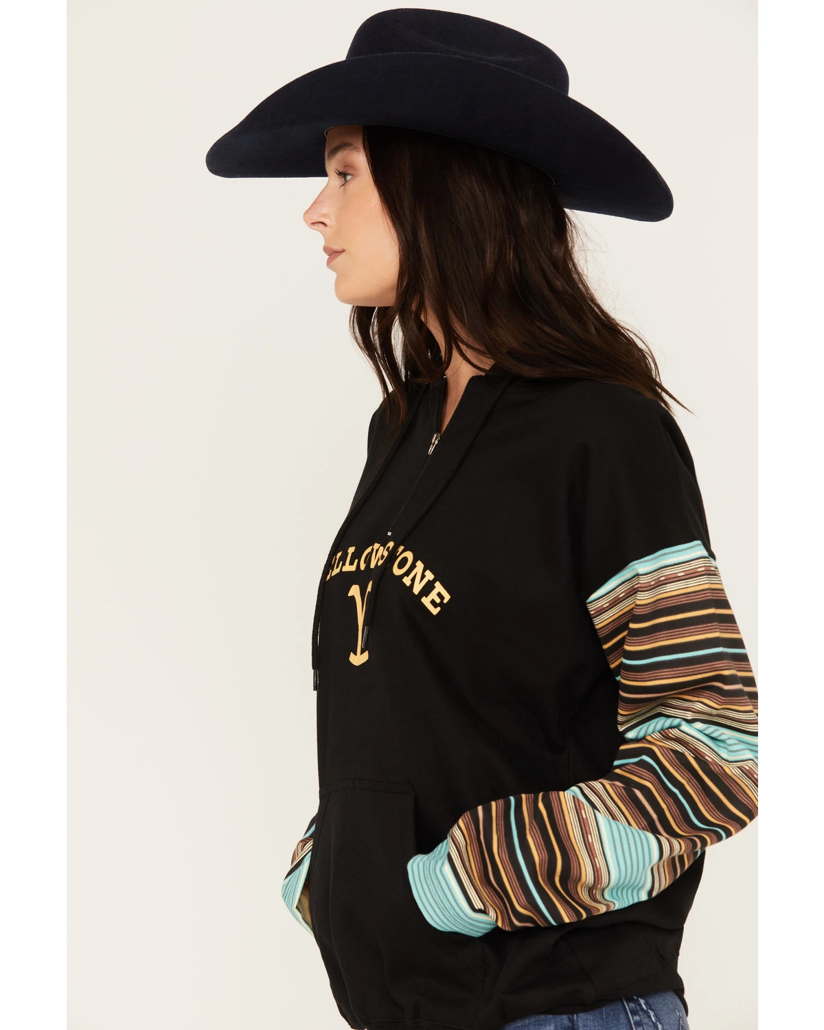 Changes Women's Serape Striped Yellowstone Hoodie - Image 2