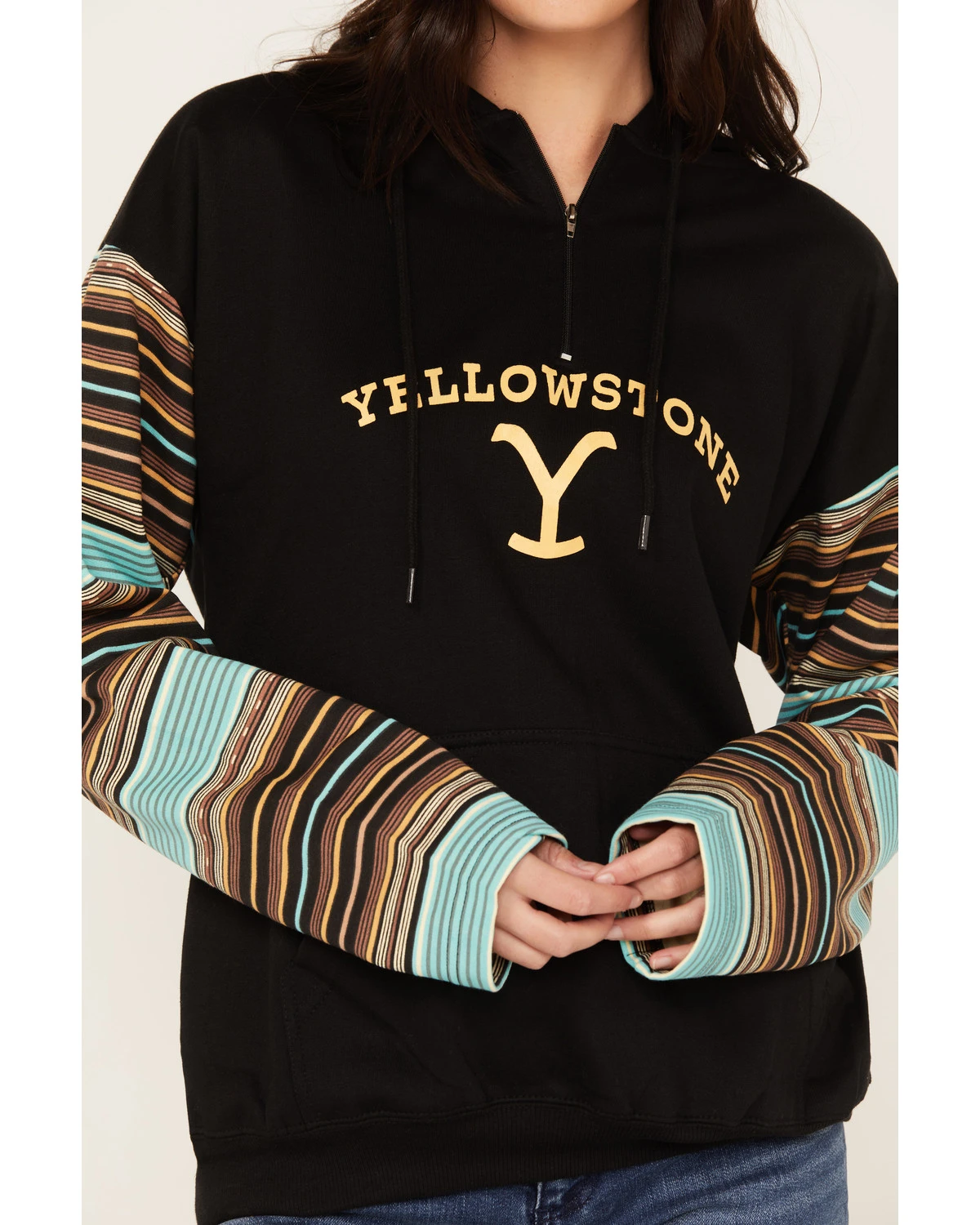 Changes Women's Serape Striped Yellowstone Hoodie - Image 3