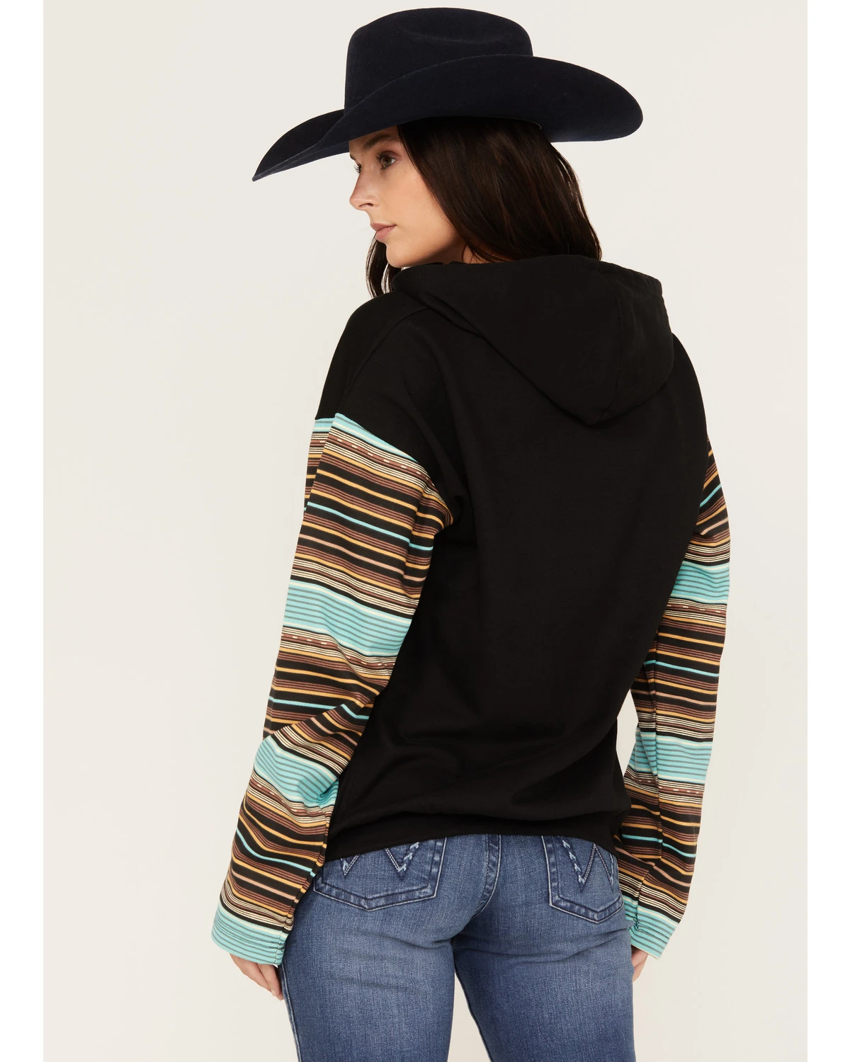 Changes Women's Serape Striped Yellowstone Hoodie - Image 4
